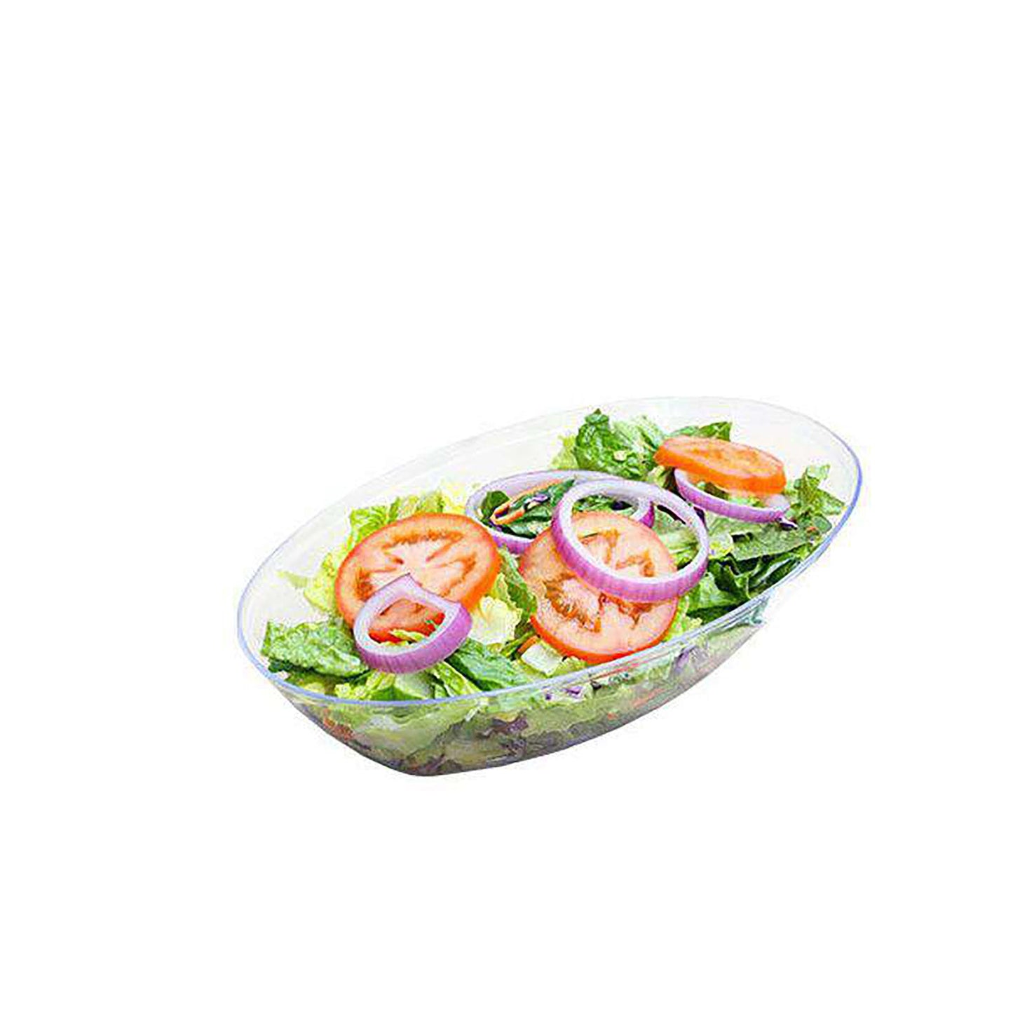 Clear Oval Disposable Plastic Serving Bowls (2 qt.)