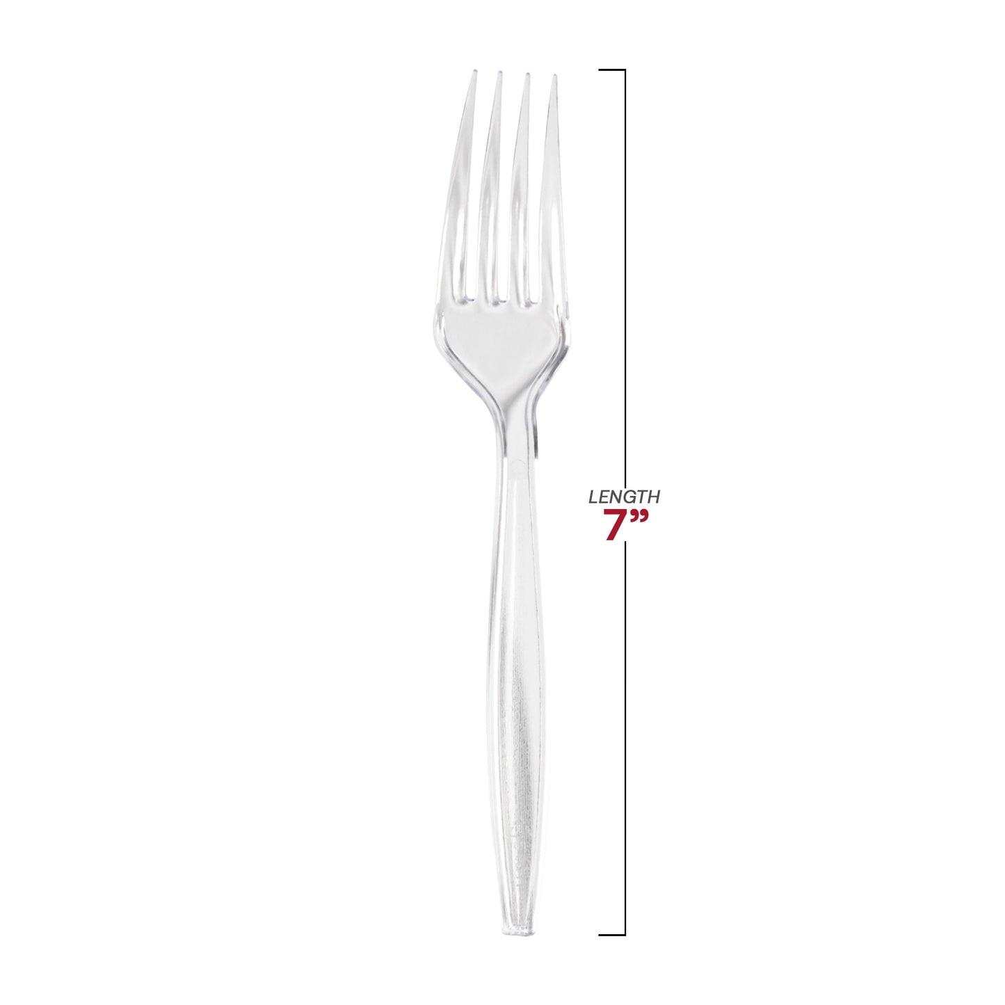 Clear Plastic Disposable Forks Dimension | The Kaya Collection