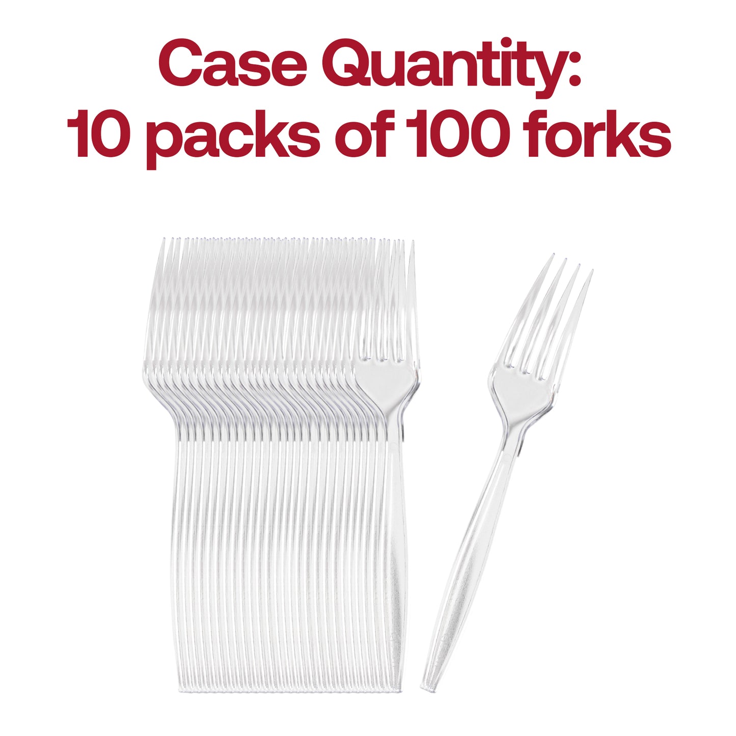 Clear Plastic Disposable Forks Quantity | The Kaya Collection