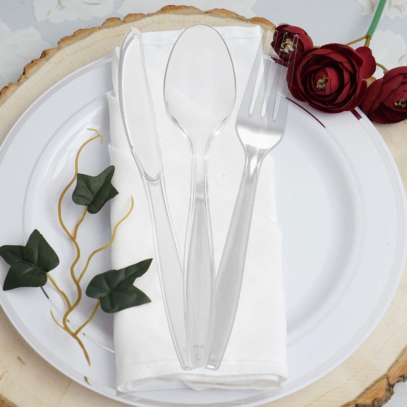 Clear Disposable Plastic Spoons