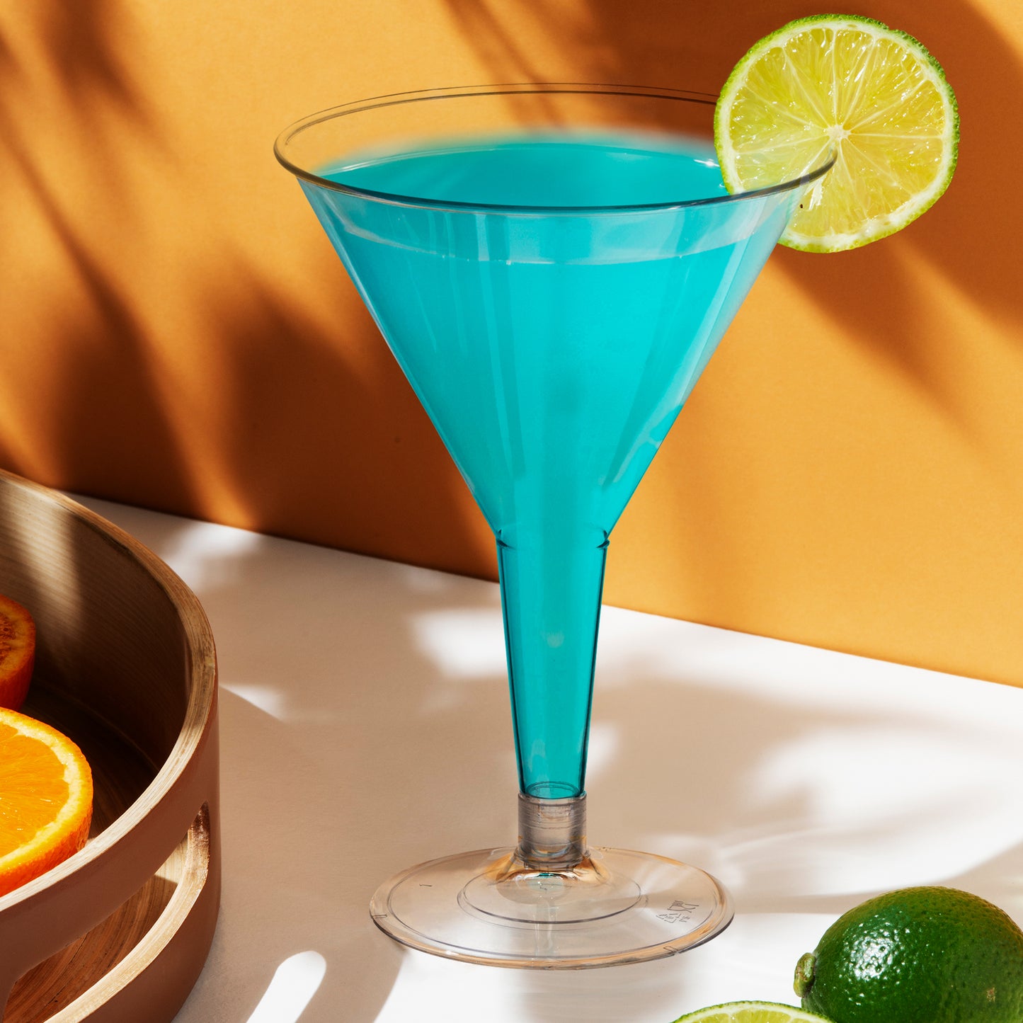 6 oz. Clear Disposable Plastic Martini Glasses