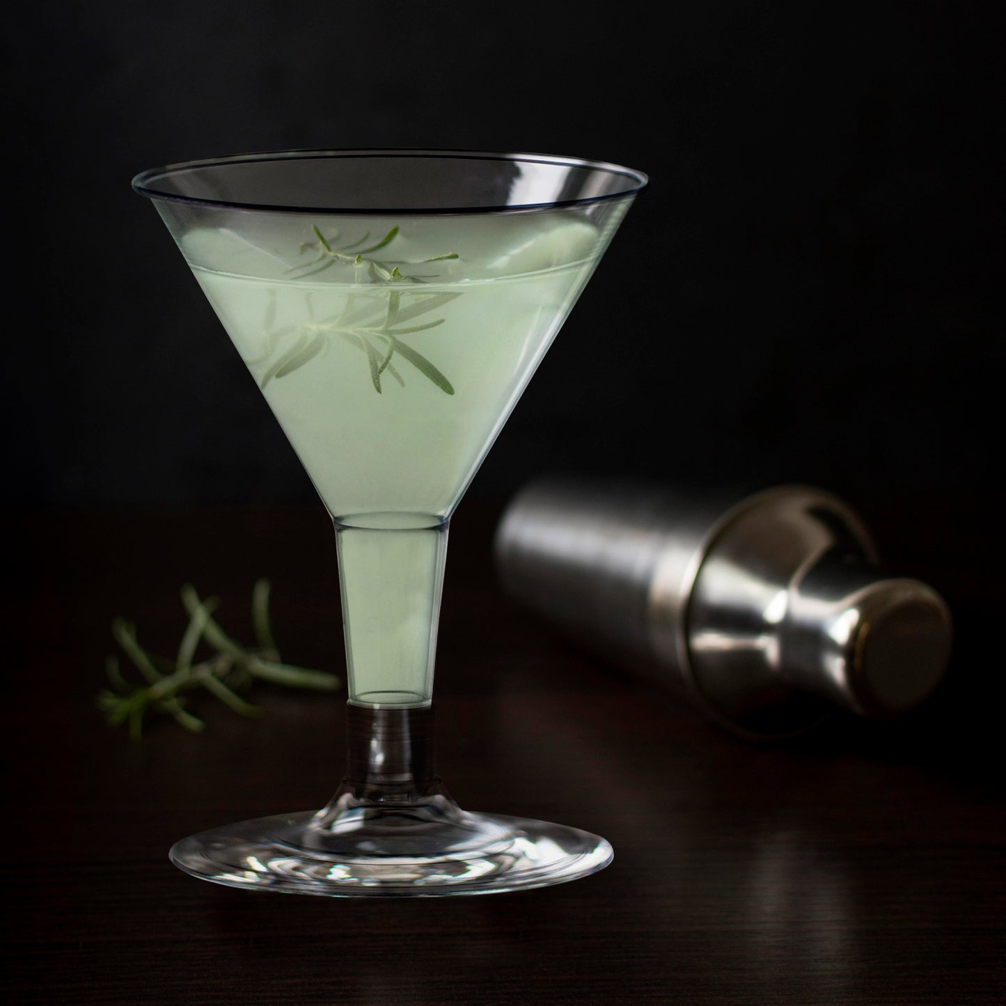 2 oz. Clear Disposable Plastic Mini Martini Shot Glasses