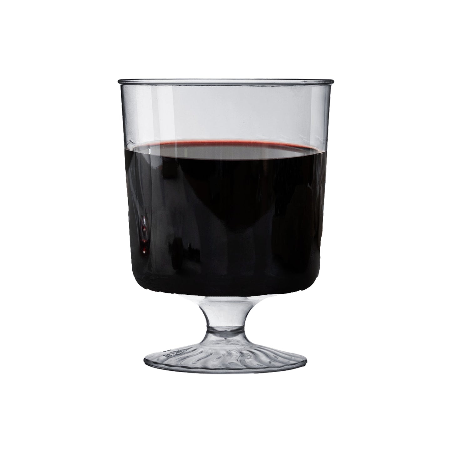 8 oz. Clear Disposable Plastic Pedestal Wine Glasses