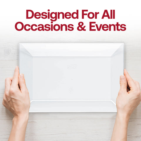 Clear Rectangular Disposable Plastic Dessert Plates (5.5