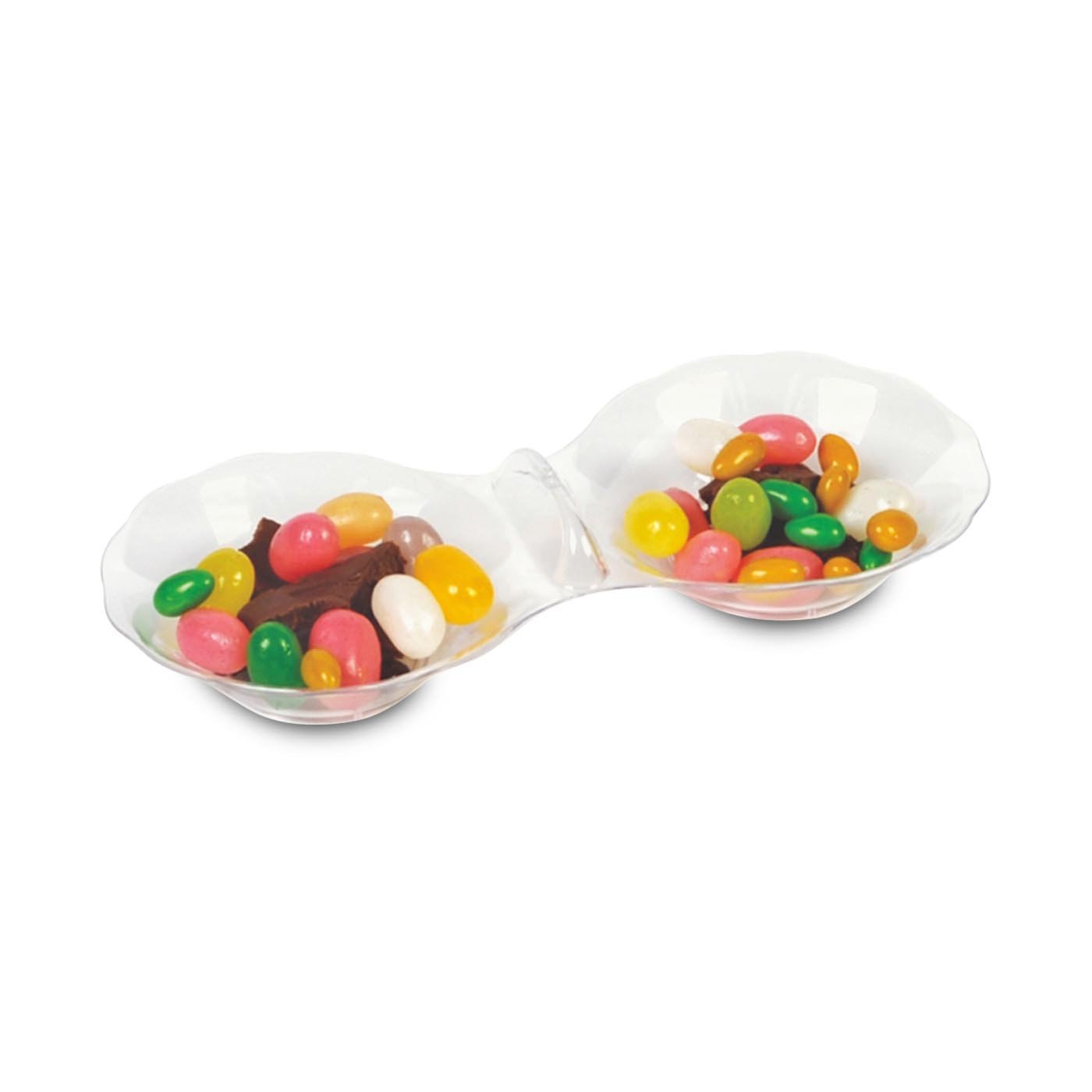 Clear Round 2-Hole Mini Disposable Plastic Bowls