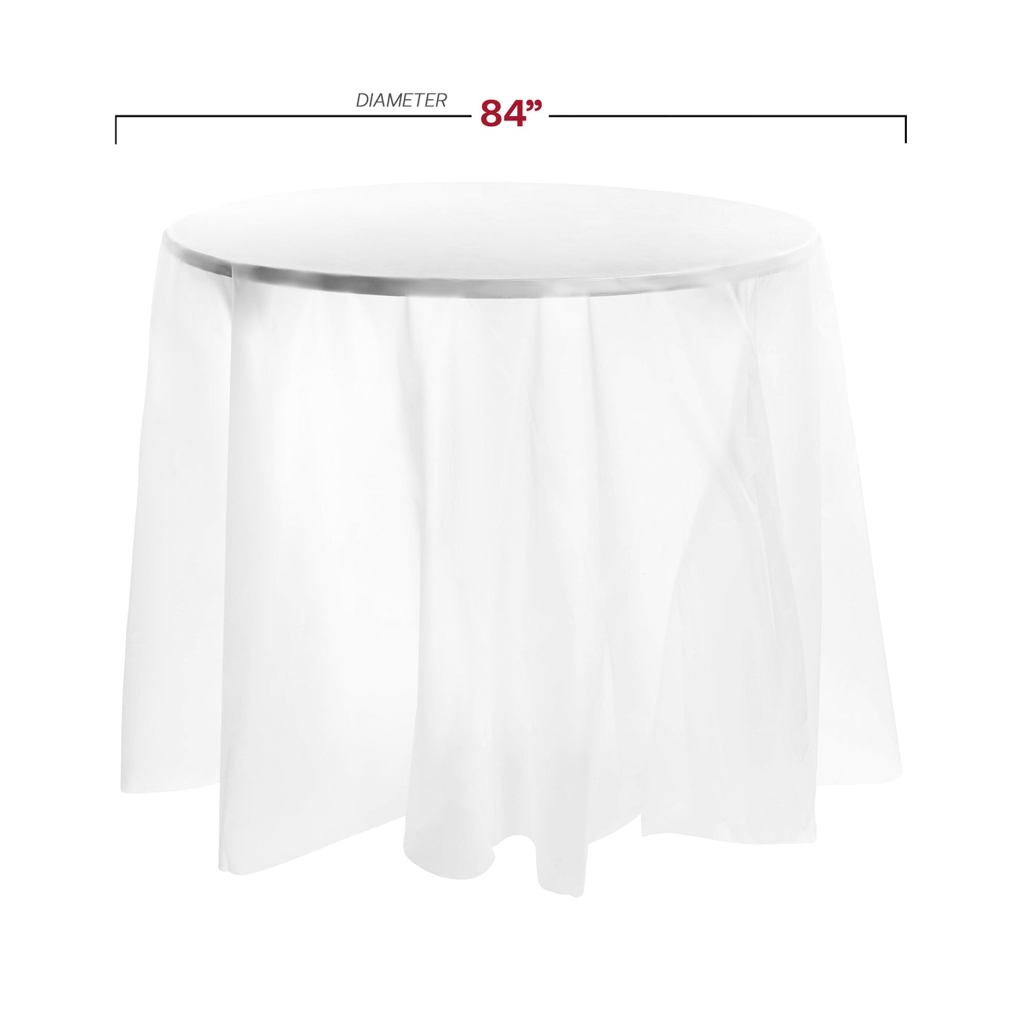 Clear Round Plastic Tablecloths (84")