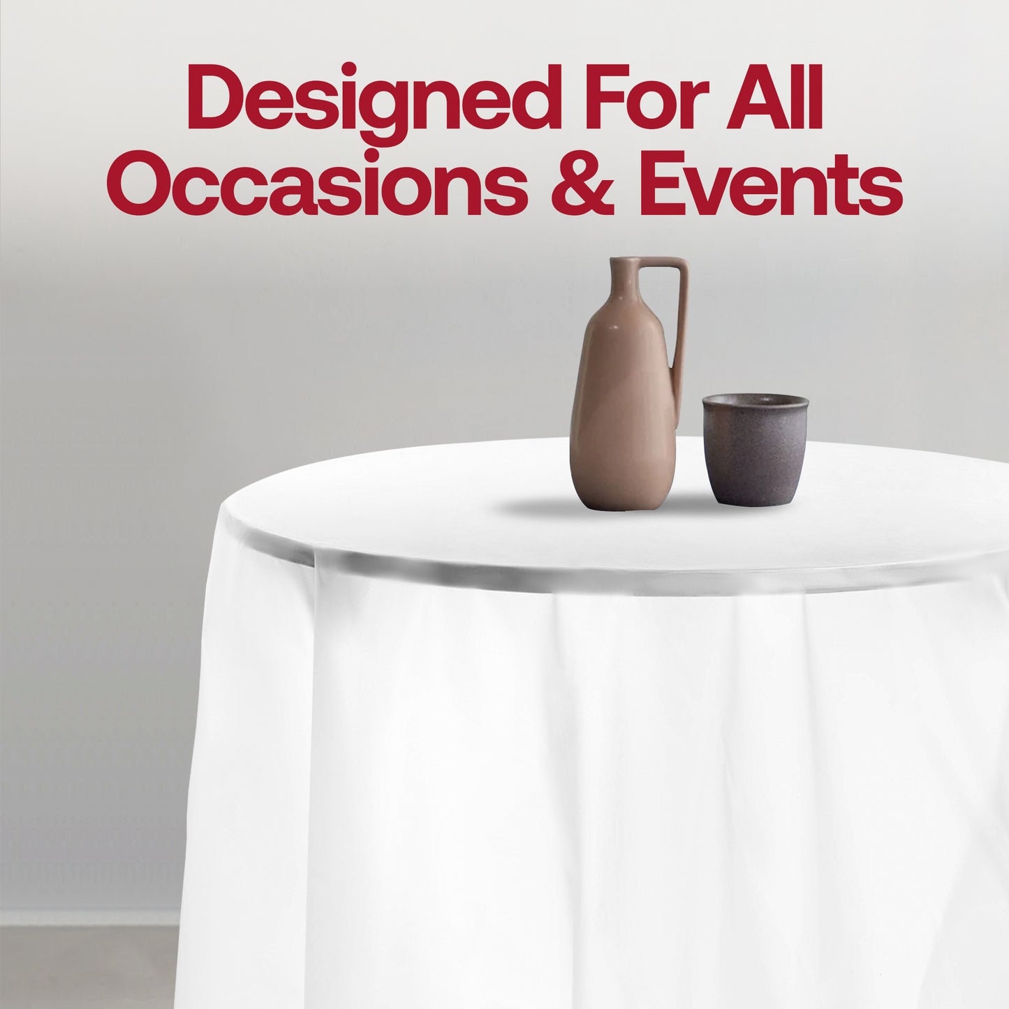 Clear Round Plastic Tablecloths (84")