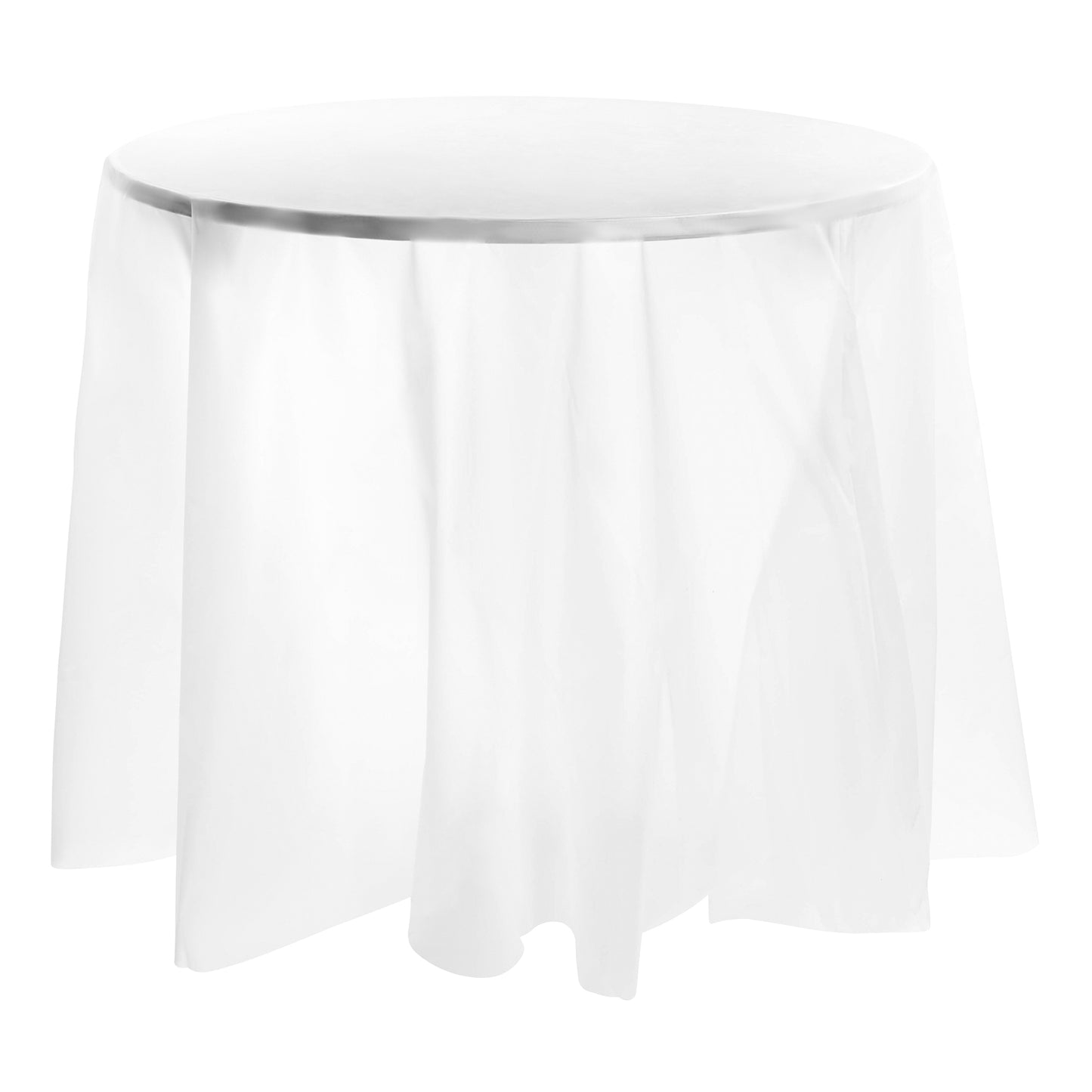 Clear Round Plastic Tablecloths (84")