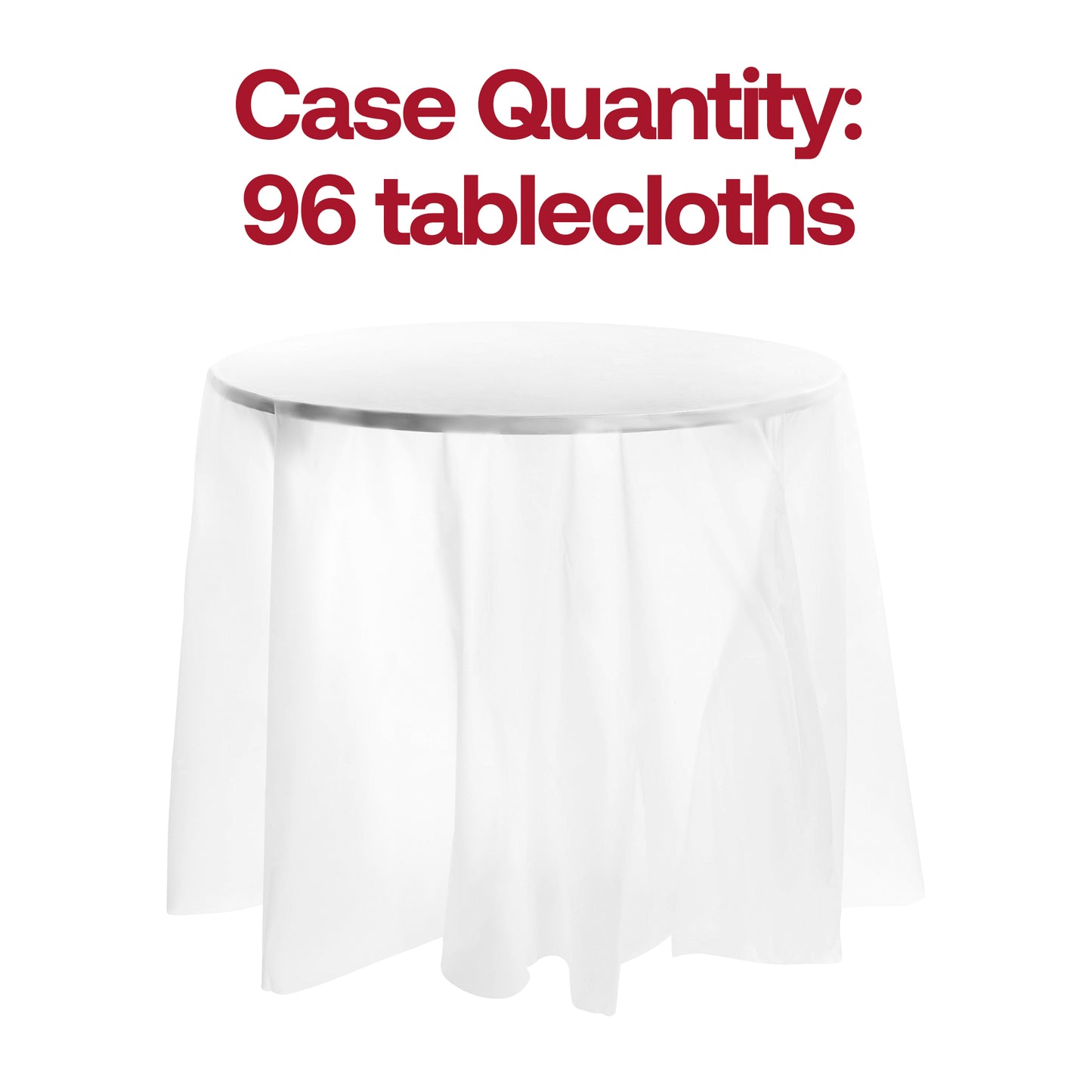 Clear Round Plastic Tablecloths (84")