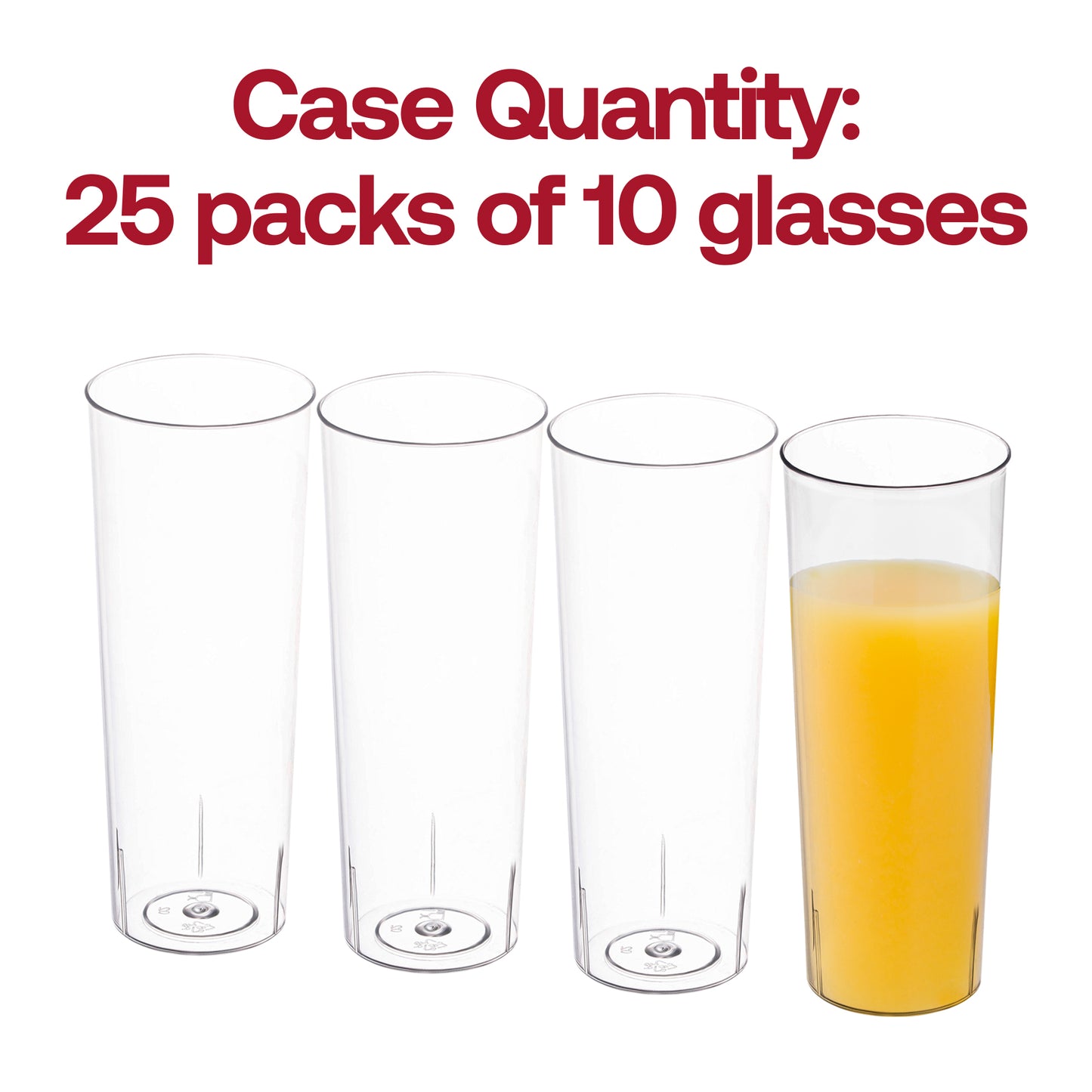 10 oz. Clear Round High Ball Plastic Disposable Cups