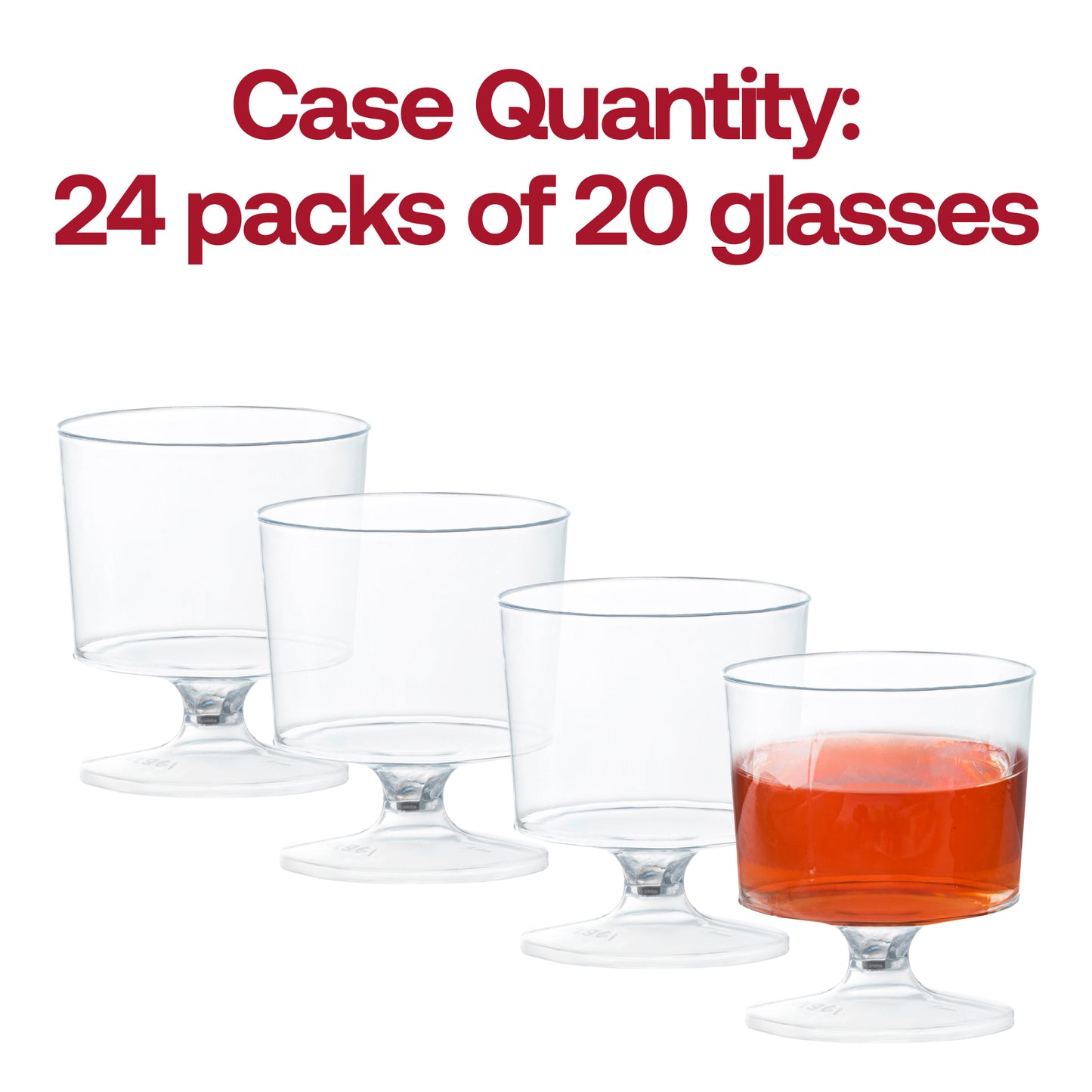 Clear Round Plastic Disposable Mini Wine Glasses | The Kaya Collection