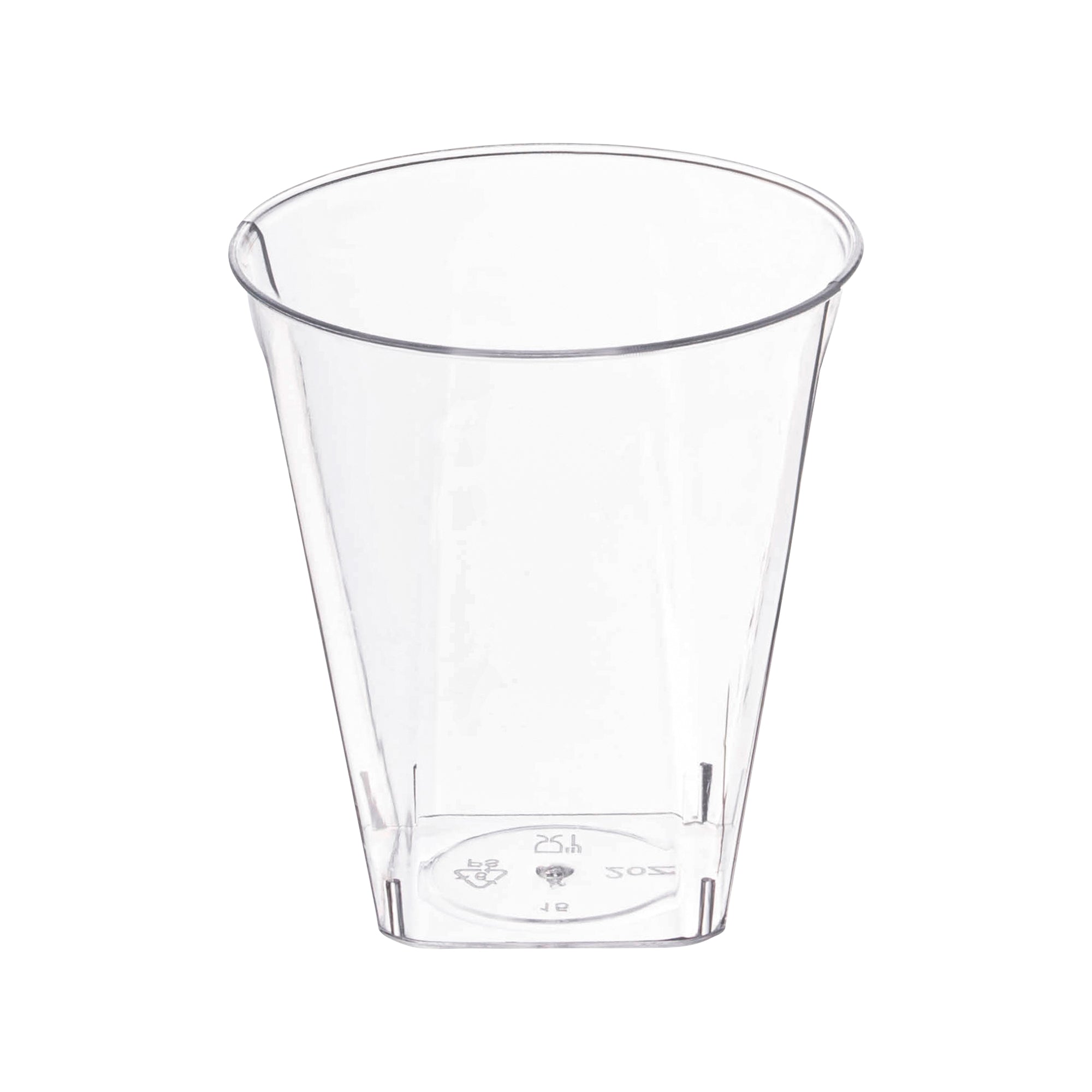 2 oz glass cup Plastic Cup - Clear Square Bottom Shot Cups
