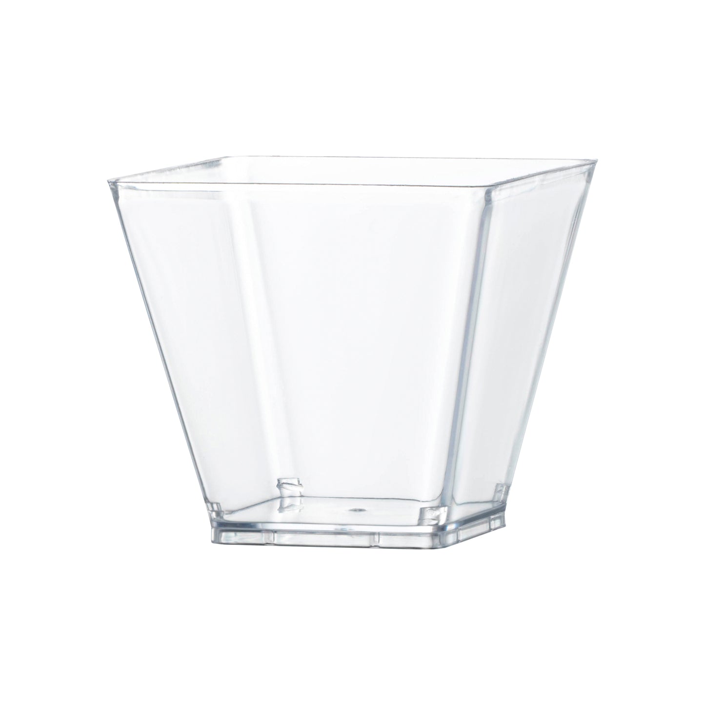 3.5 oz. Clear Square Disposable Plastic Mini Cups with Lids Main | The Kaya Collection