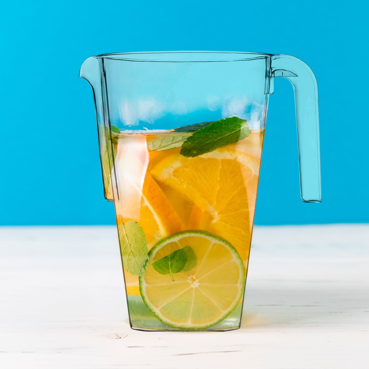 52 oz. Clear Square Disposable Plastic Pitchers