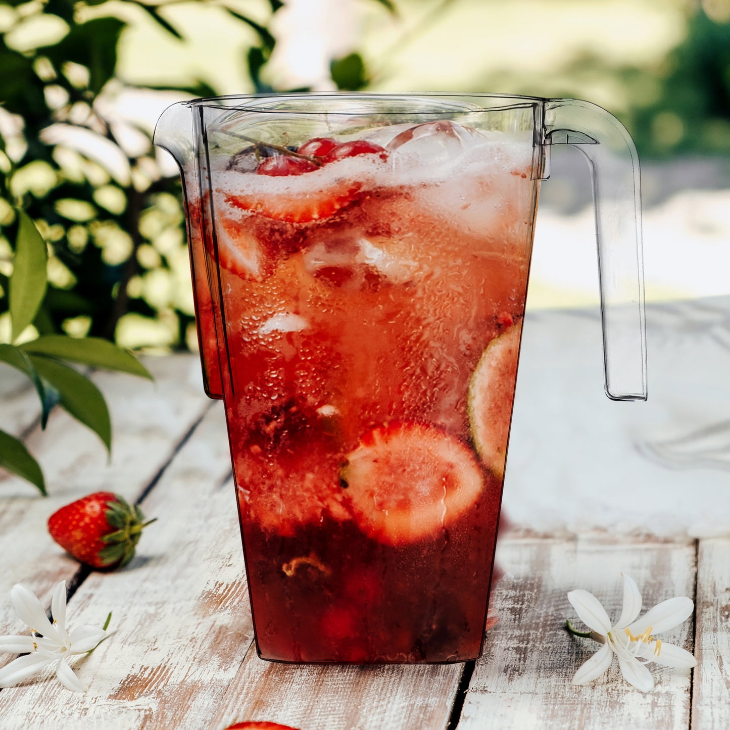 52 oz. Clear Square Disposable Plastic Pitchers