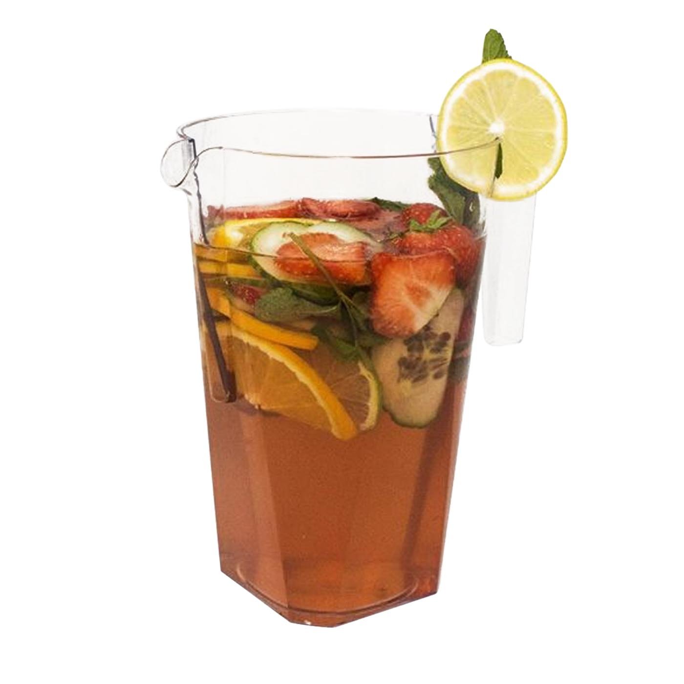 52 oz. Clear Square Disposable Plastic Pitchers