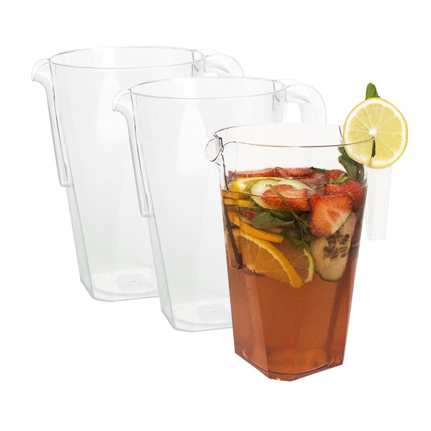 52 oz. Clear Square Disposable Plastic Pitchers