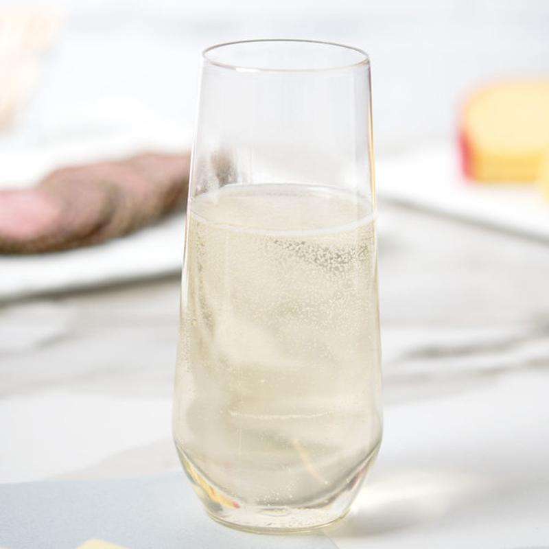 9 oz. Clear Stemless Disposable Plastic Champagne Flutes