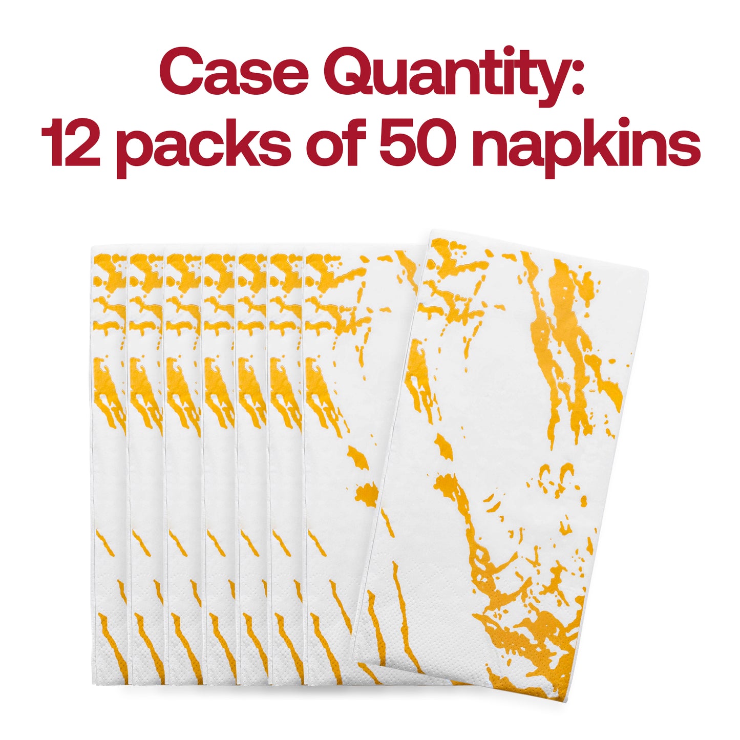White with Gold Marble Paper Dinner Napkins Quantity | The Kaya Collection