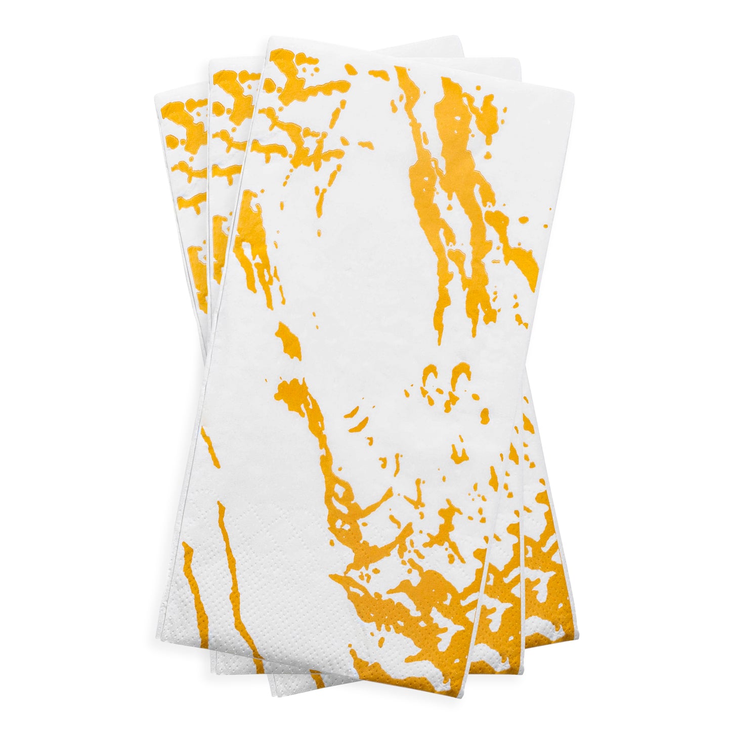 White with Gold Marble Paper Dinner Napkins Secondary | The Kaya Collection