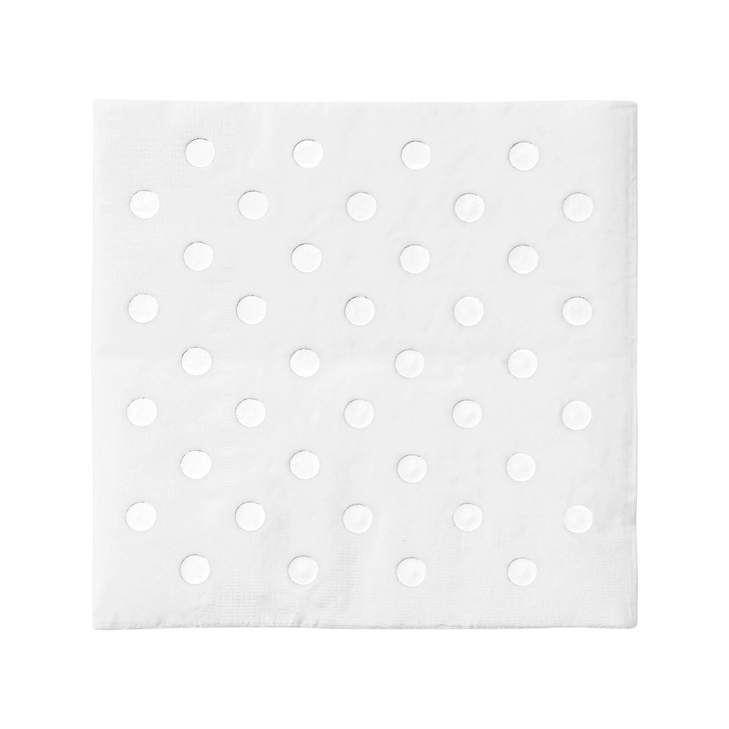 White with Silver Dots Paper Beverage/Cocktail Napkins Main | The Kaya Collection