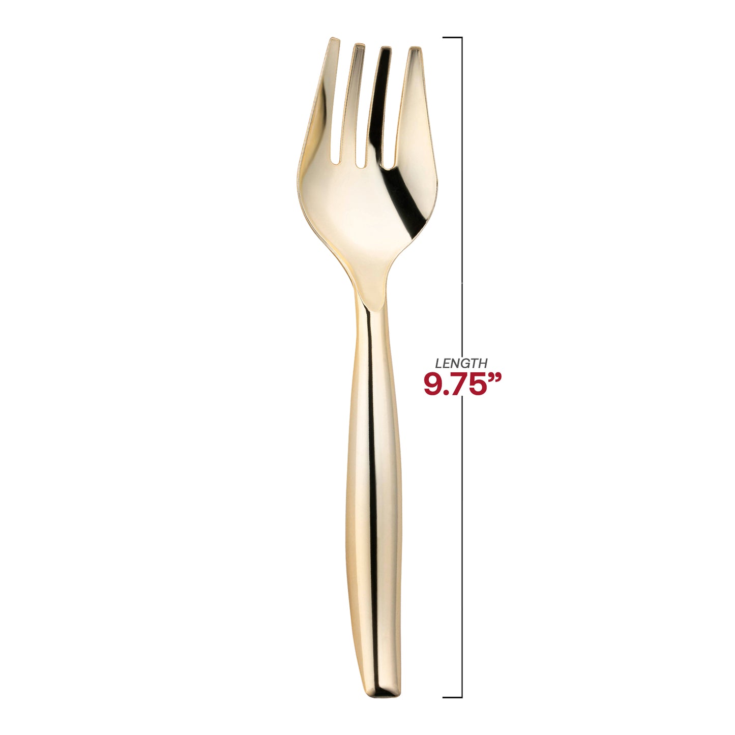 Gold Disposable Plastic Serving Forks Dimension | The Kaya Collection