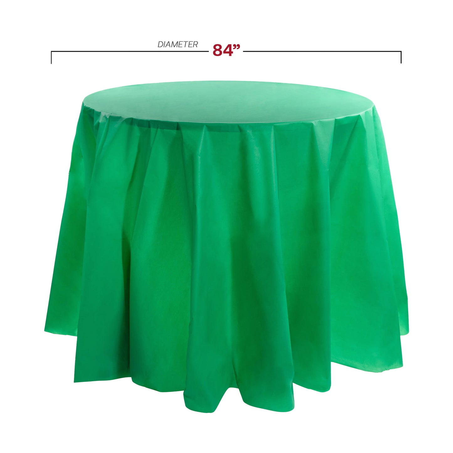 Hunter Green Round Plastic Tablecloths (84")