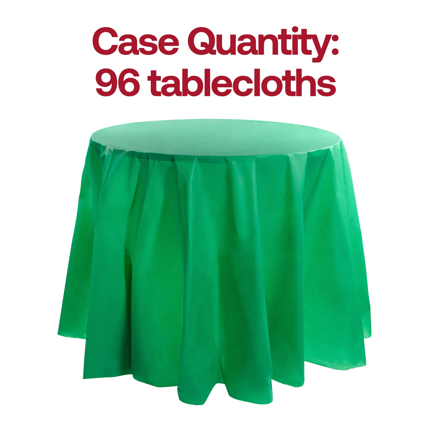 Hunter Green Round Plastic Tablecloths (84")