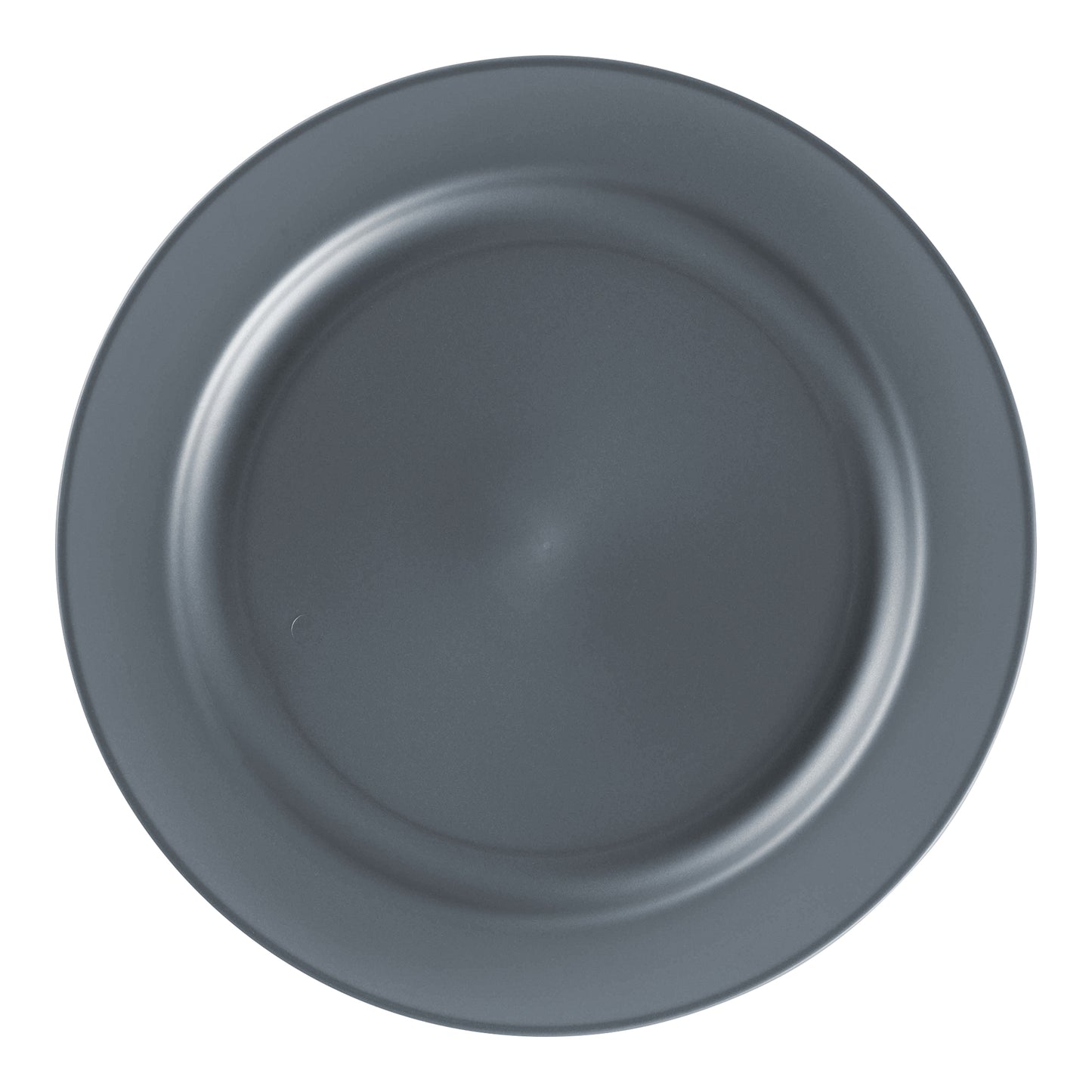 Matte Charcoal Gray Round Plastic Dinner Plates (10") secondary | The Kaya Collection