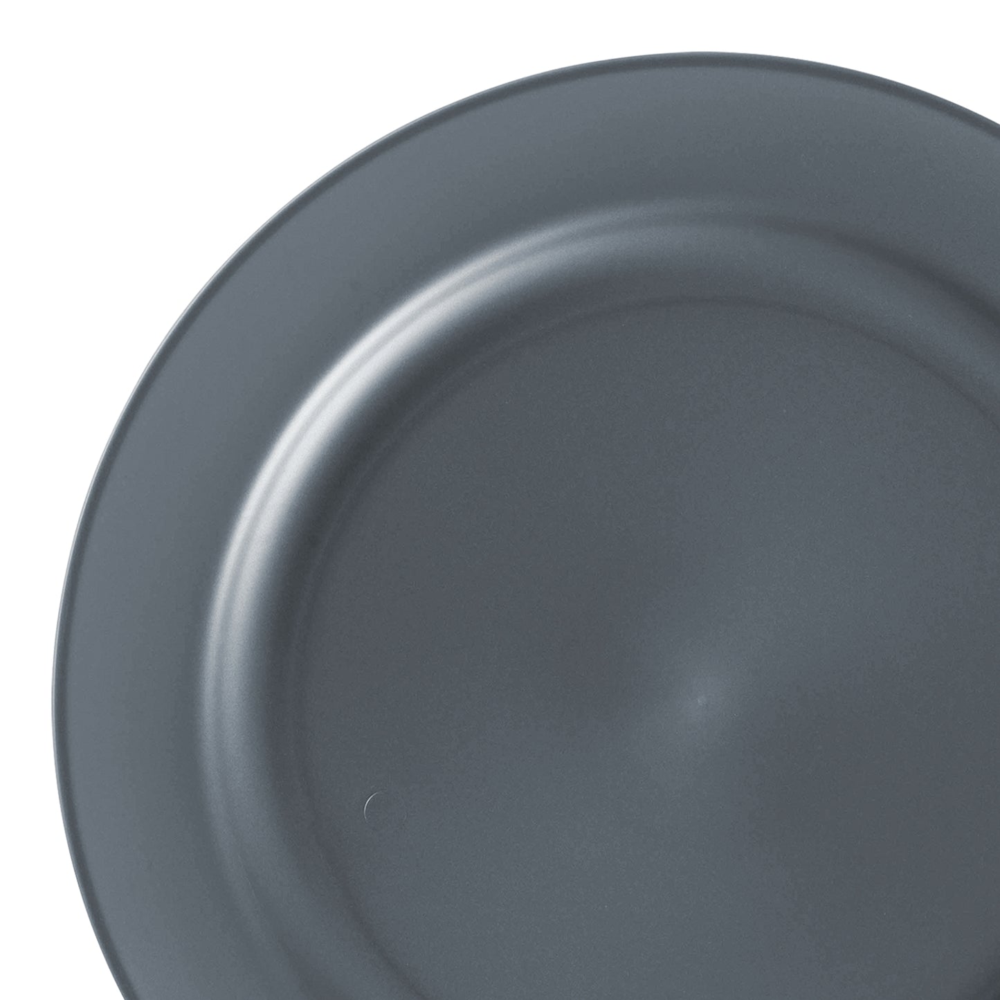 Matte Charcoal Gray Round Plastic Salad Plates (7.5") | The Kaya Collection