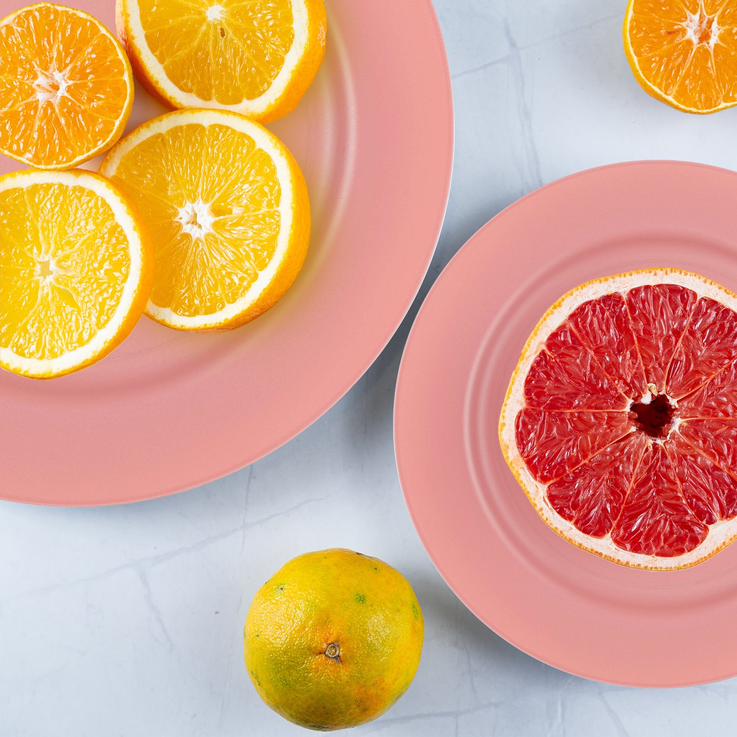 Matte Fuchsia Round Plastic Salad Plates (7.5")