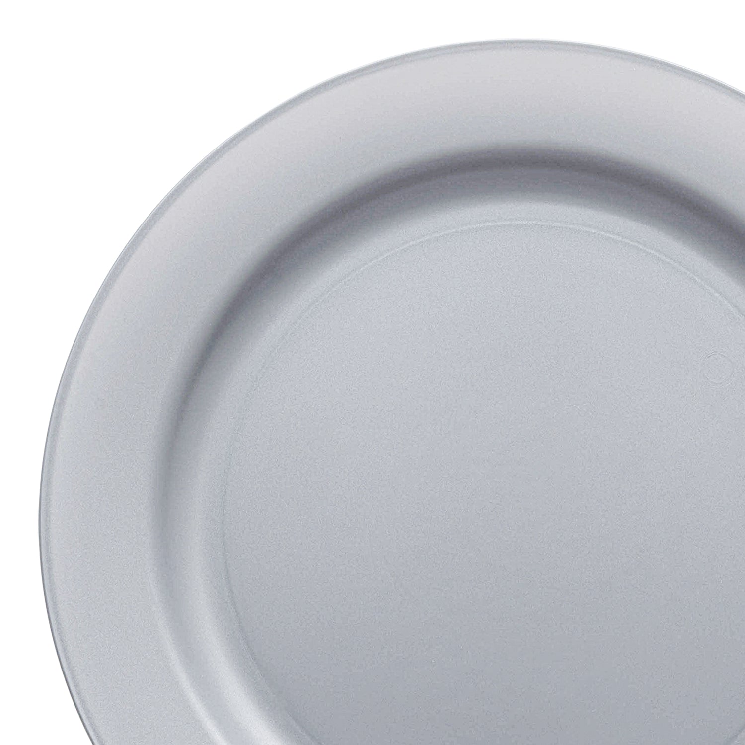Matte Steel Gray Round Plastic Salad Plates (7.5") | The Kaya Collection