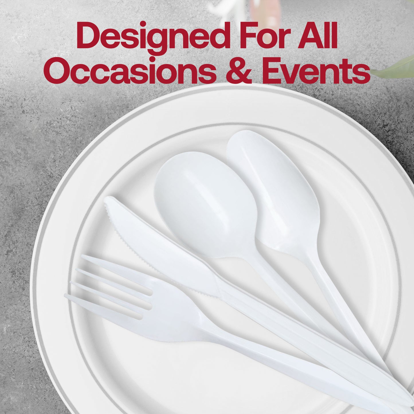 Medium Weight Disposable Plastic Knives