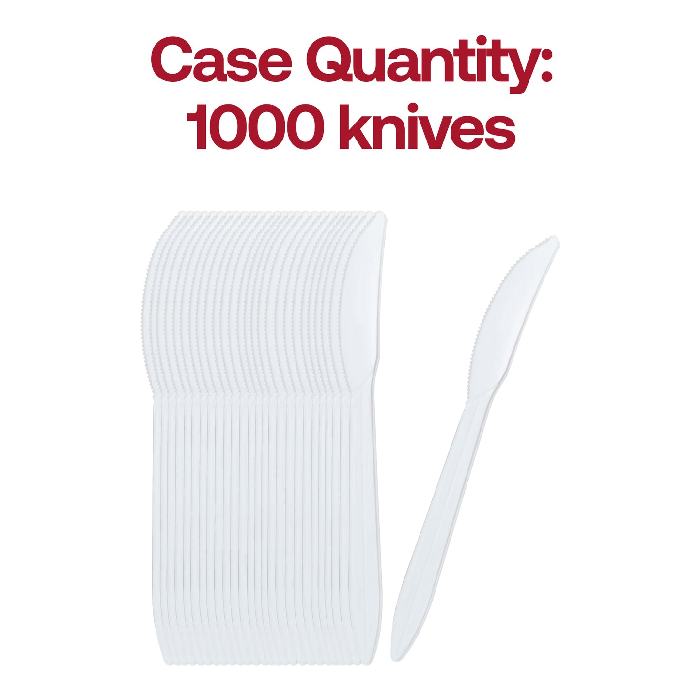 Medium Weight Disposable Plastic Knives