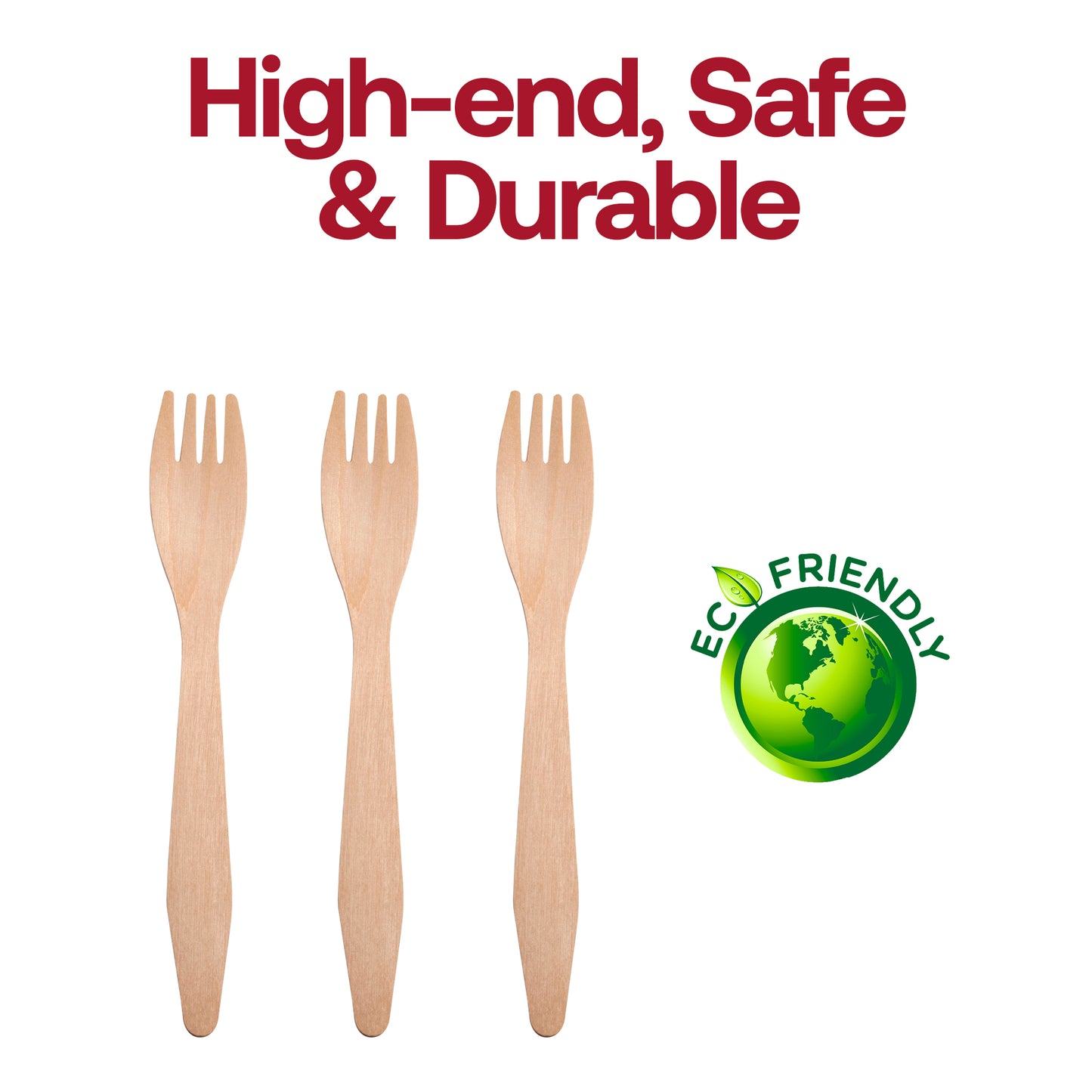 Natural Birch Eco-Friendly Disposable Dinner Forks Eco | The Kaya Collection