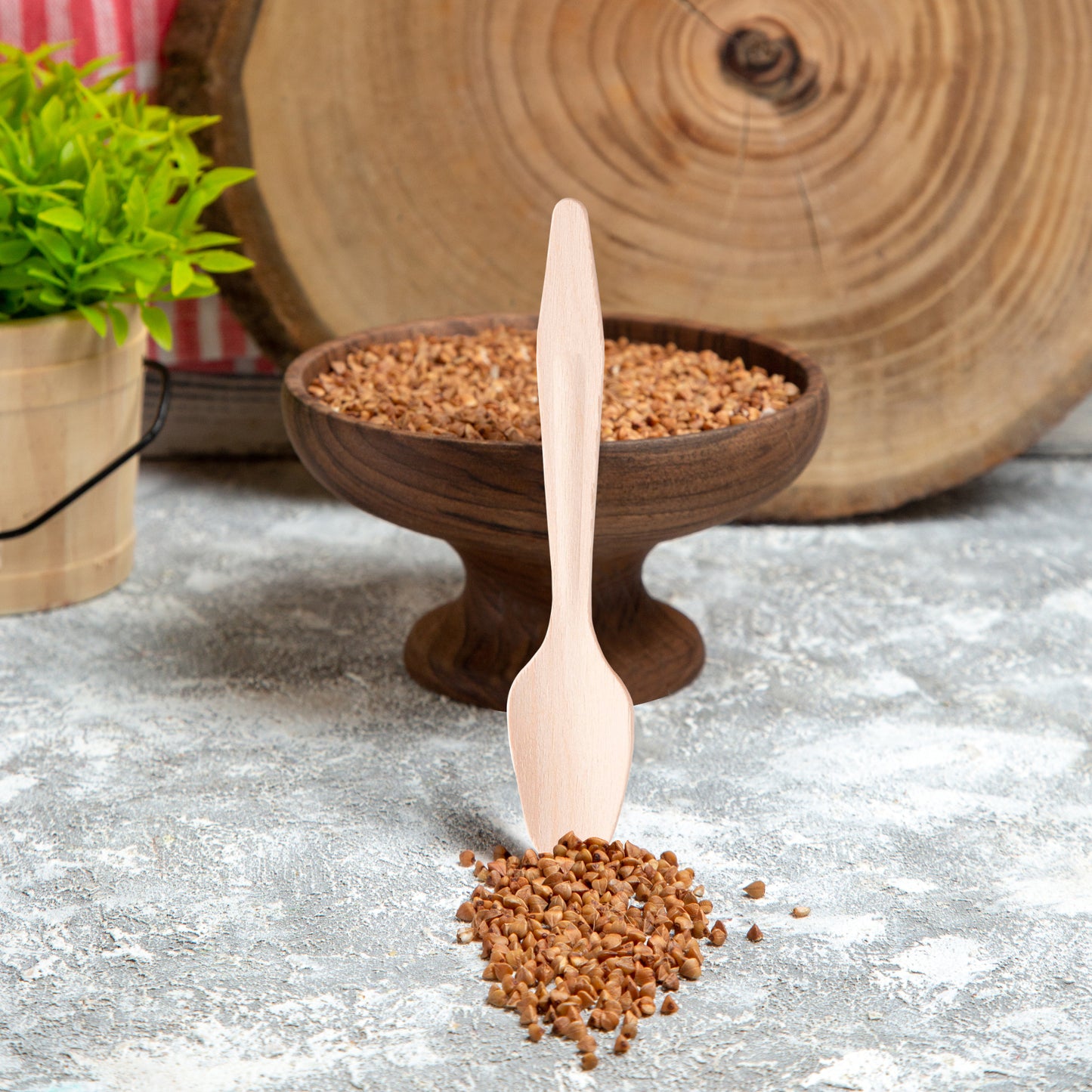 6.5" Natural Birch Disposable Eco-Friendly Dinner Spoons