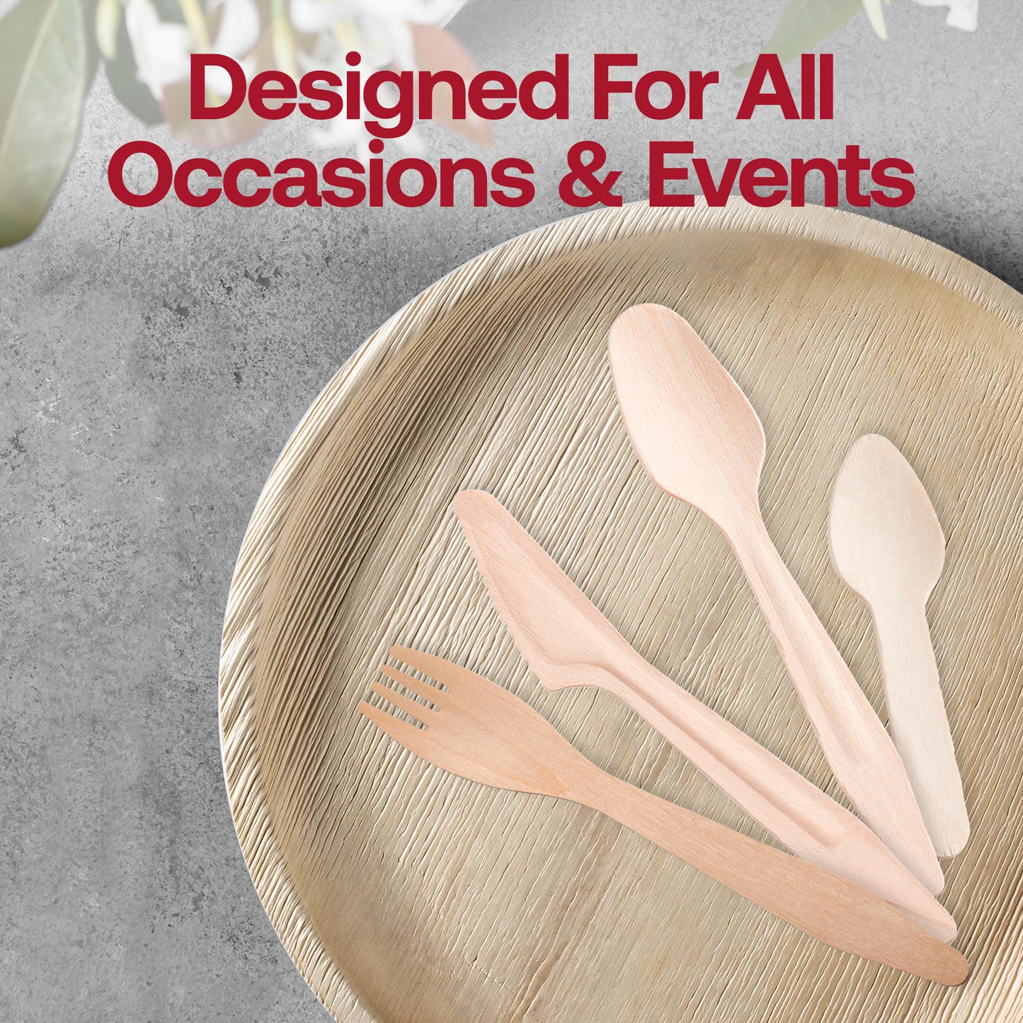 3" Natural Birch Eco-Friendly Disposable Mini Dessert Spoons Lifestyle | The Kaya Collection