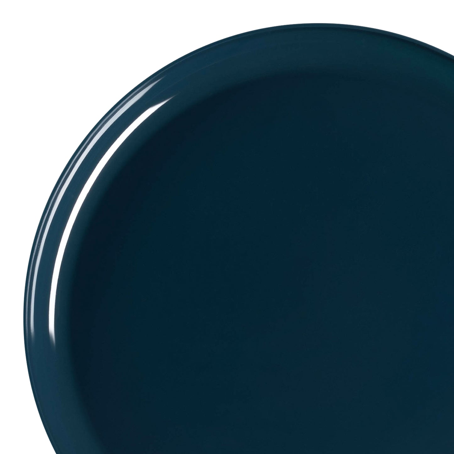 Navy Flat Round Disposable Plastic Appetizer/Salad Plates (8.5") | The Kaya Collection