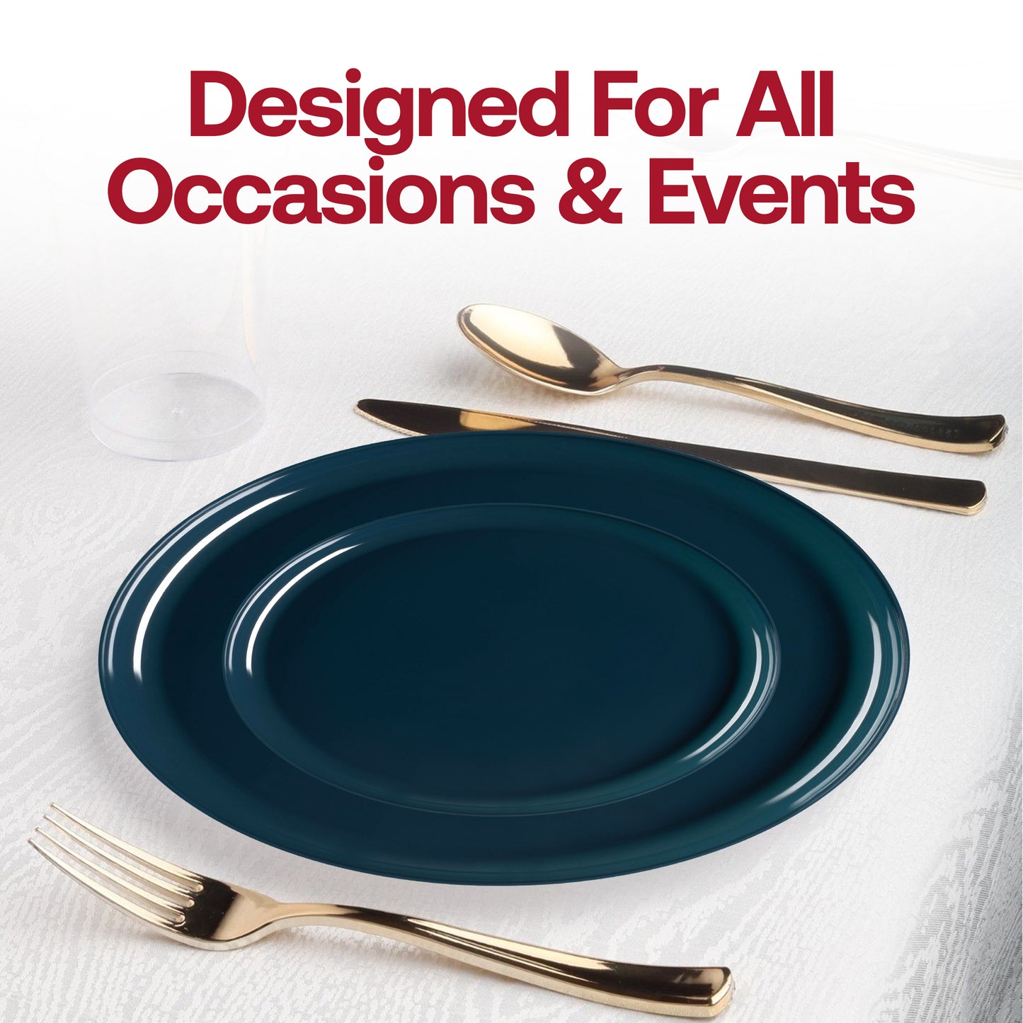 Navy Flat Round Plastic Pastry Plates (6.25") Lifestyle | The Kaya Collection