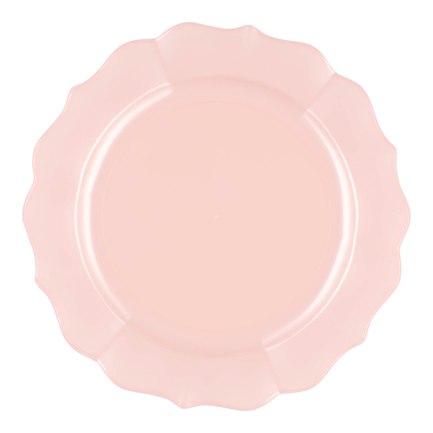 Pearl Pink Round Lotus Plastic Dinner Plates (10.25") | The Kaya Collection