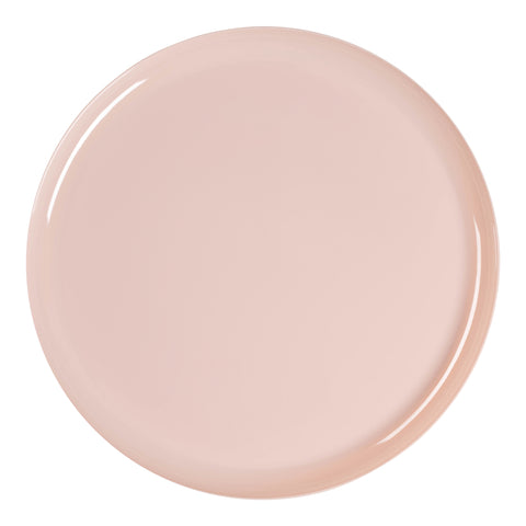 Pink Flat Round Disposable Plastic Appetizer/Salad Plates (8.5