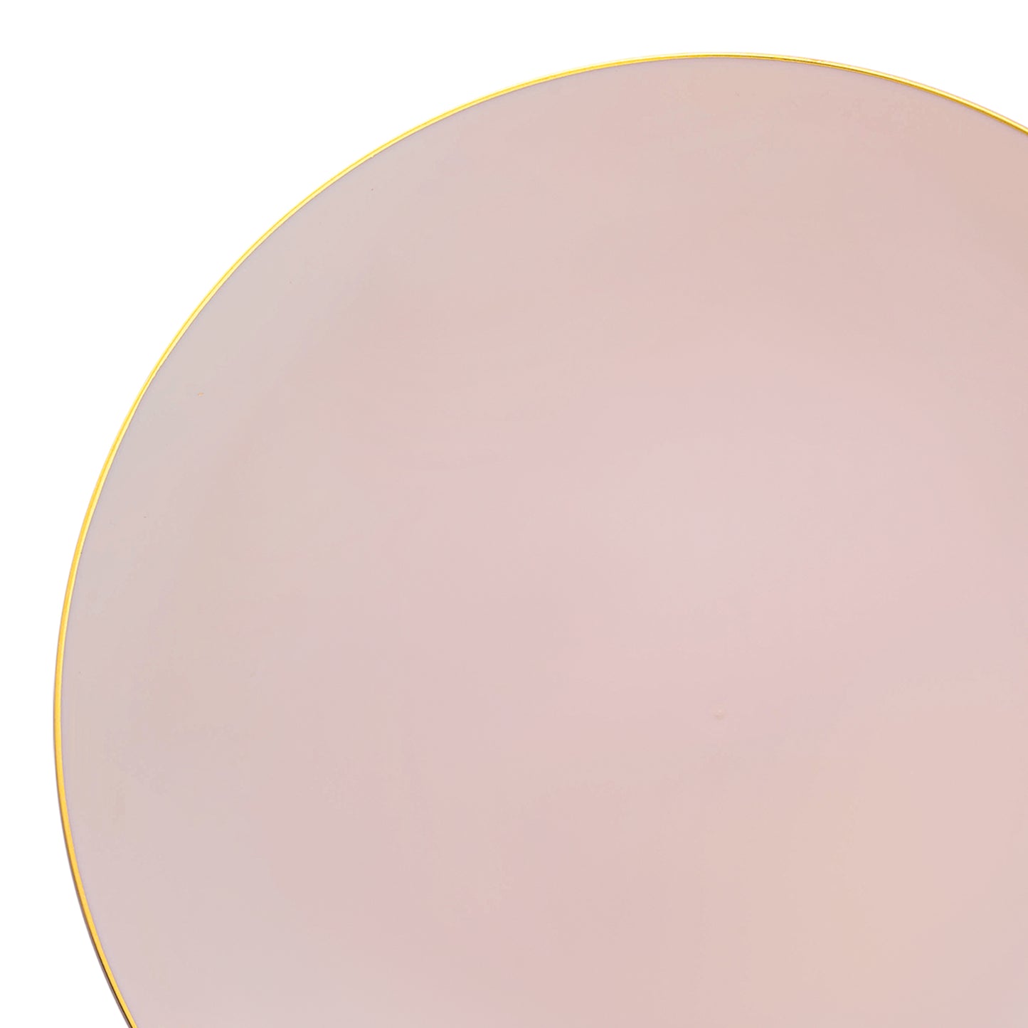 Pink with Gold Rim Organic Round Disposable Plastic Appetizer/Salad Plates (7.5") | The Kaya Collection