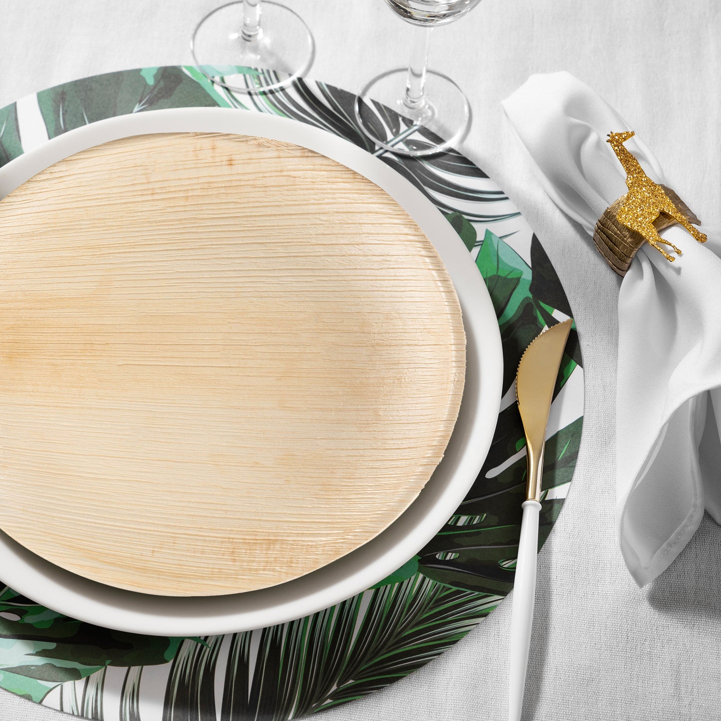 Round Palm Leaf Disposable Eco-Friendly Dinner Plates (10")