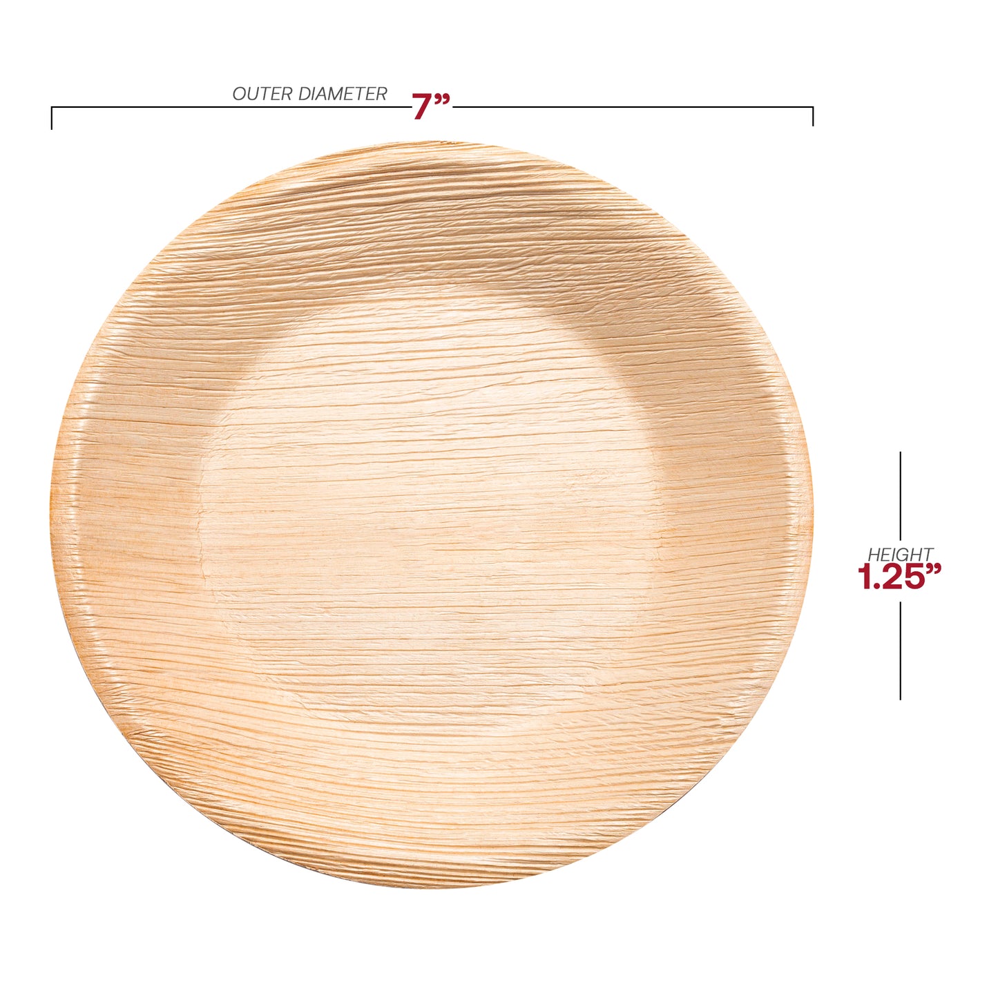 Round Palm Leaf Disposable Eco-Friendly Soup Bowls (13 oz.)