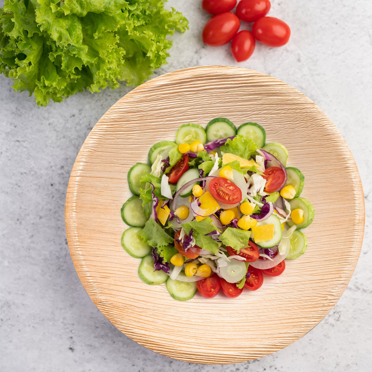Round Palm Leaf Disposable Eco-Friendly Soup Bowls (13 oz.)