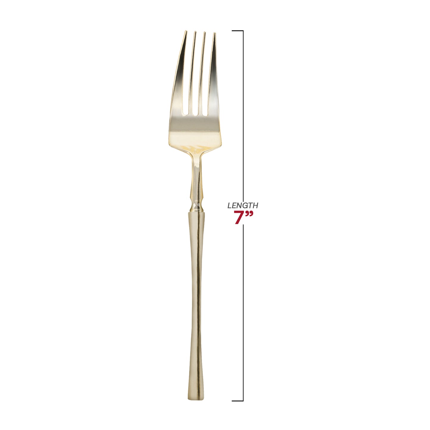 Shiny Metallic Gold Moderno Disposable Plastic Dessert Forks