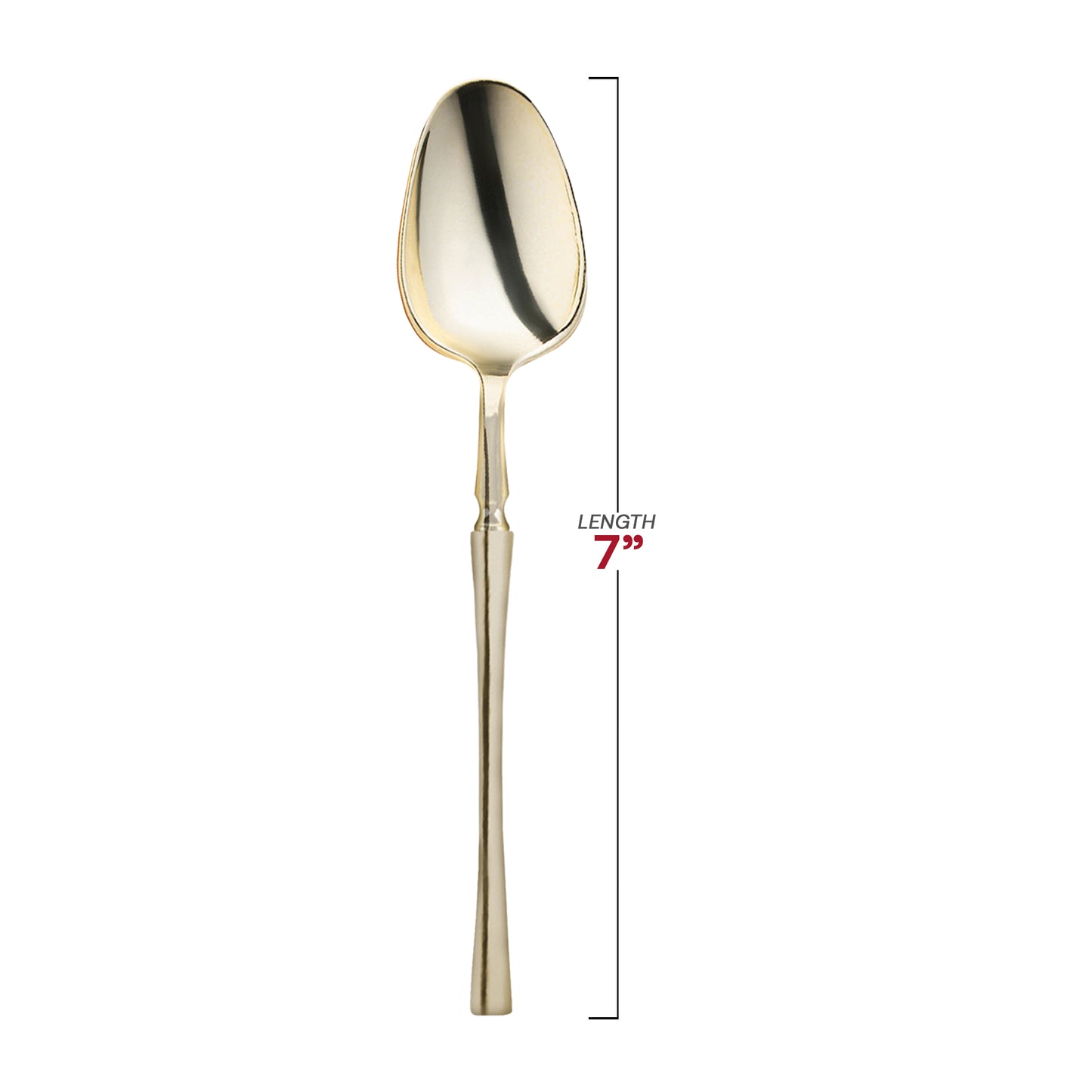 Shiny Metallic Gold Moderno Disposable Plastic Dessert Spoons