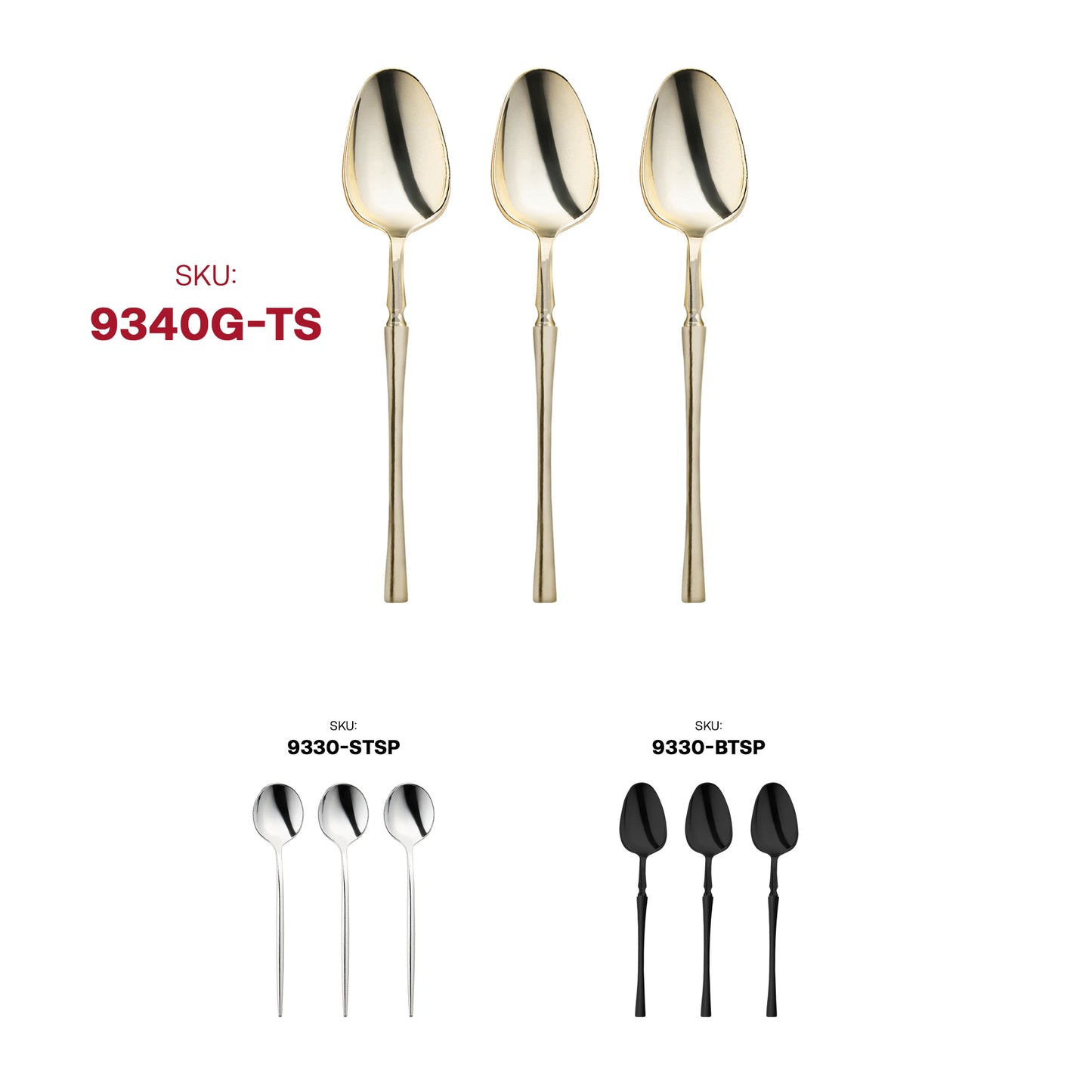 Shiny Metallic Gold Moderno Disposable Plastic Dessert Spoons
