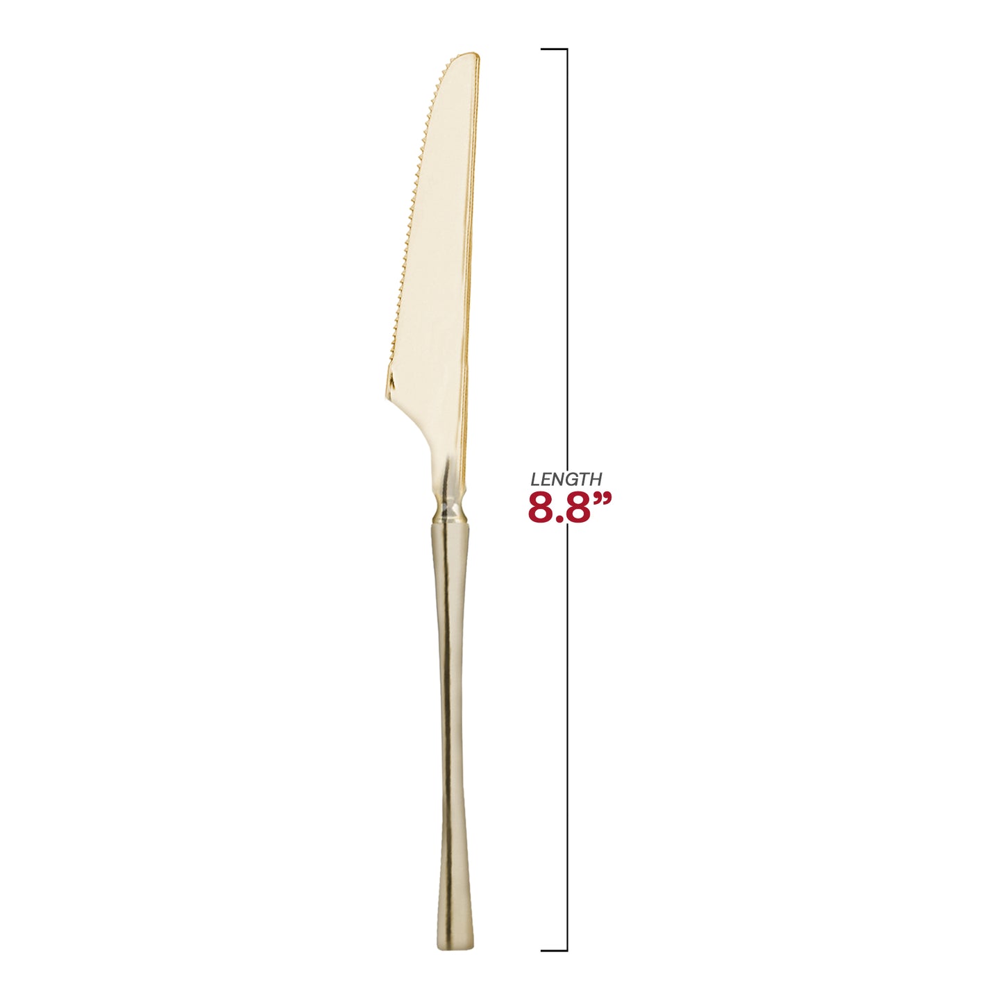 Shiny Metallic Gold Moderno Disposable Plastic Dinner Knives