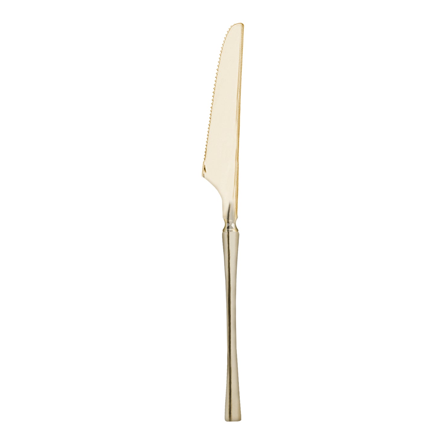 Shiny Metallic Gold Moderno Disposable Plastic Dinner Knives